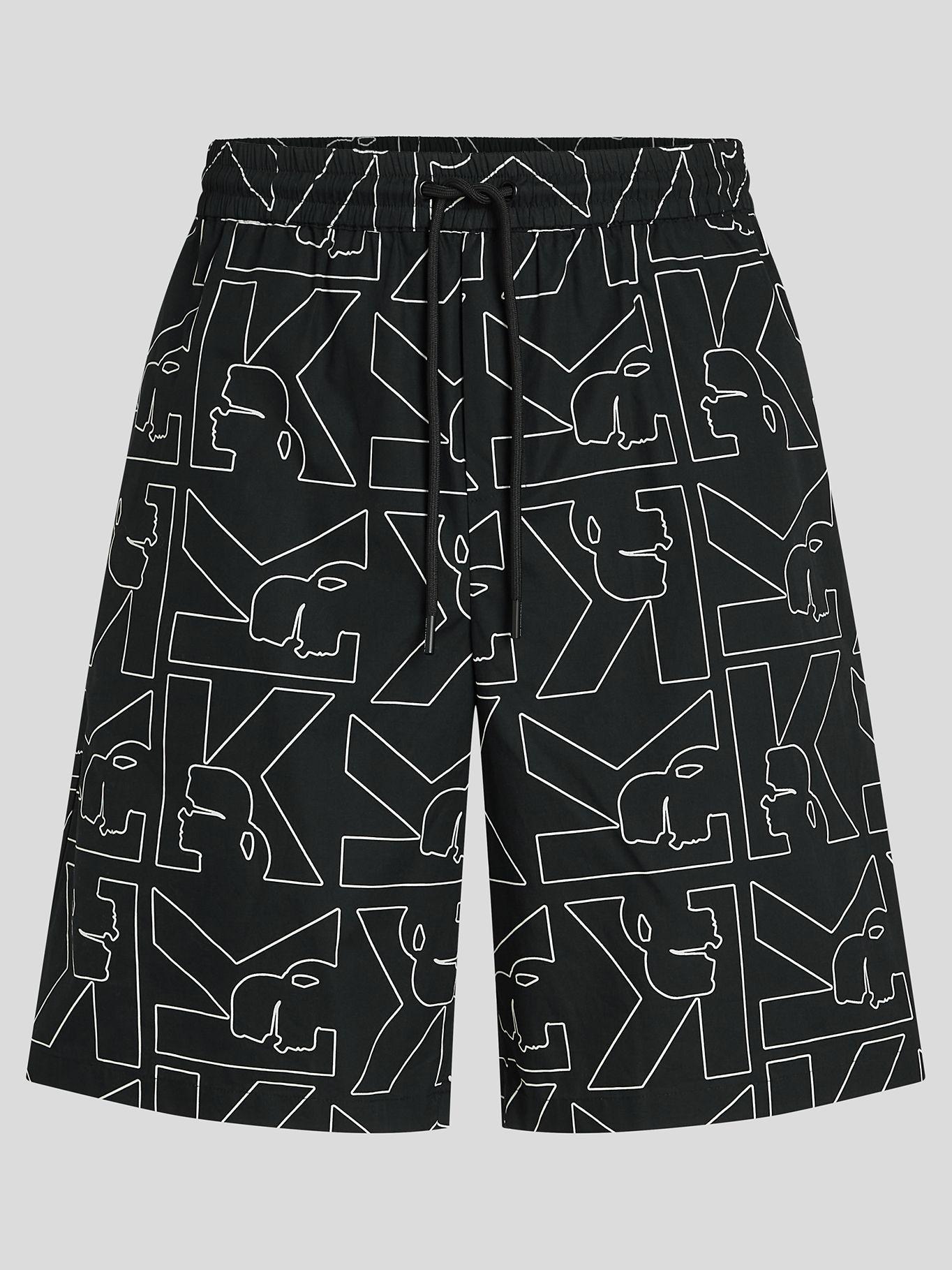 Short de algodón con estampado Negro Karl Lagerfeld-0