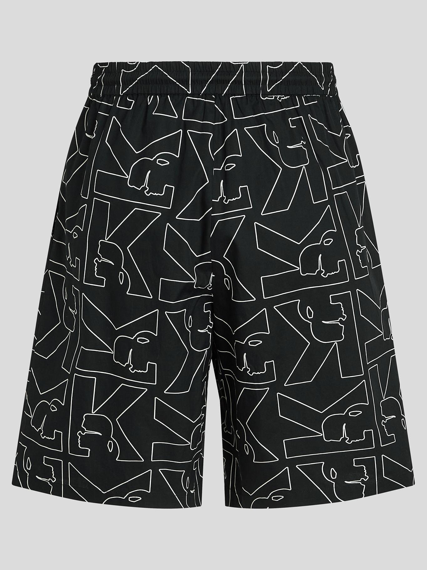 Short de algodón con estampado Negro Karl Lagerfeld-1
