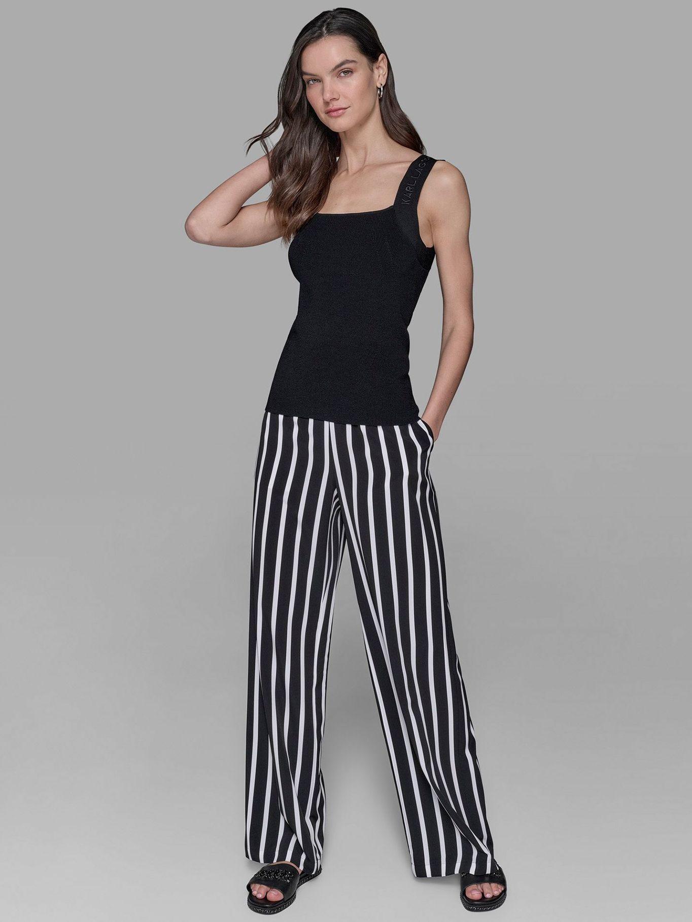 Sweater sin mangas tejido punto Negro Karl Lagerfeld-1