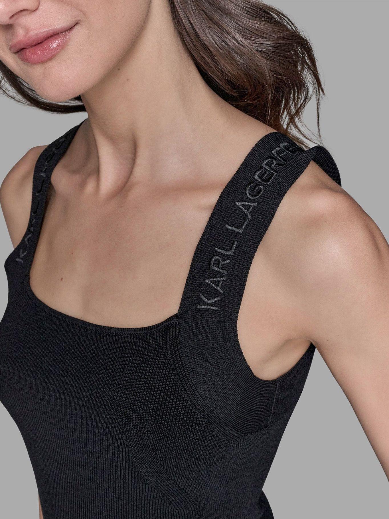 Sweater sin mangas tejido punto Negro Karl Lagerfeld-5