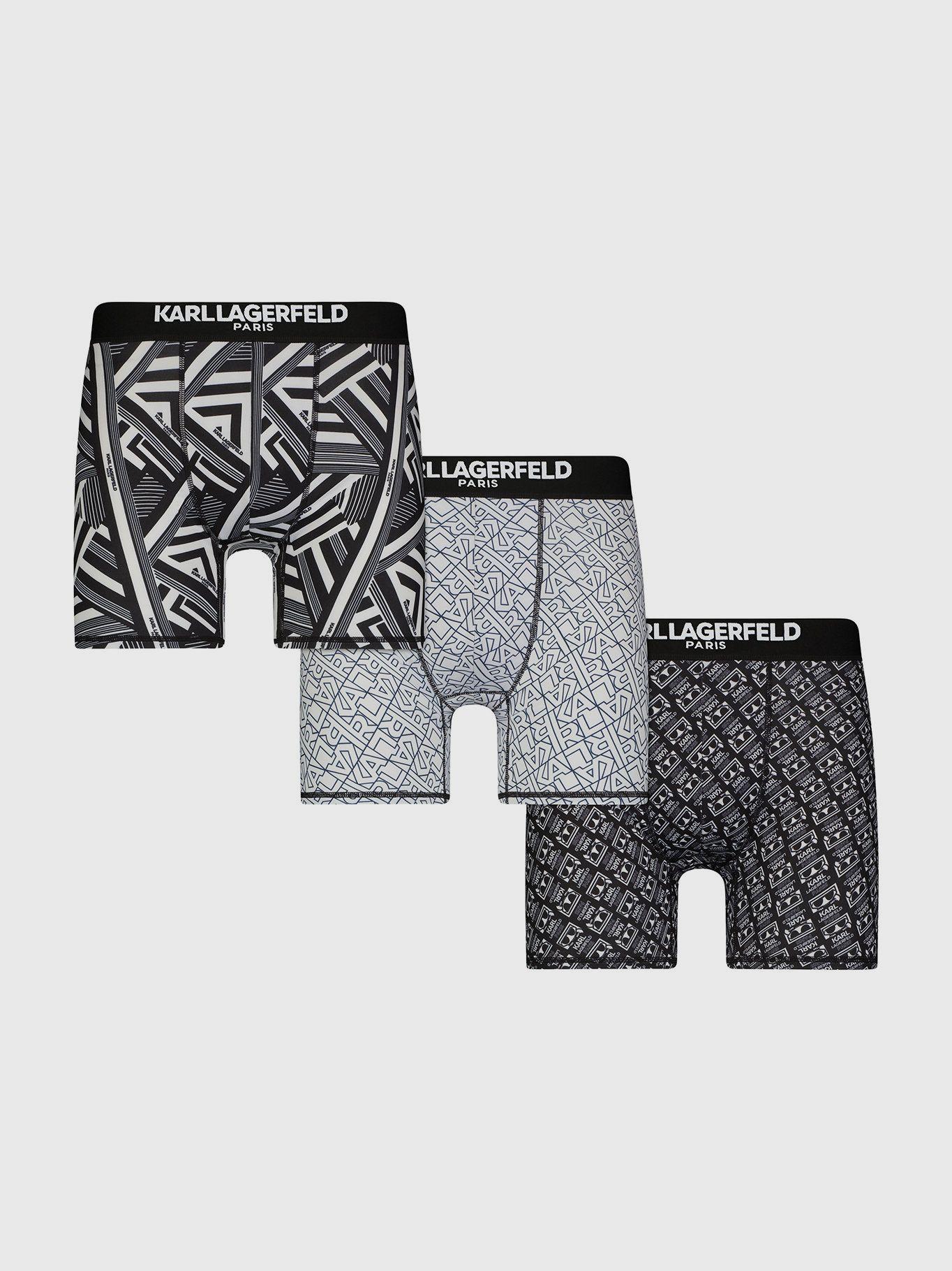 Pack de 3 bóxers estampados Flat Head Blanco Karl-0