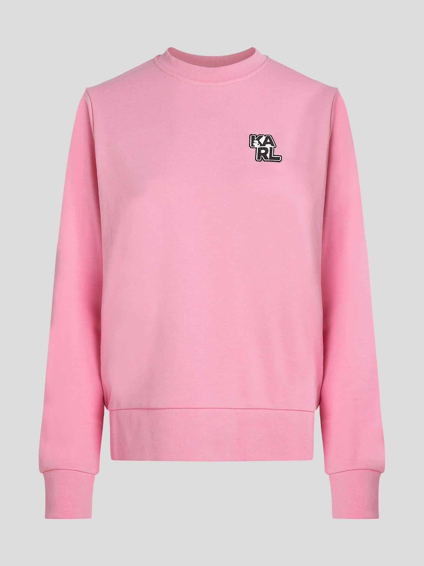 Polerón varsity con bordado Rosado Karl Lagerfeld-0