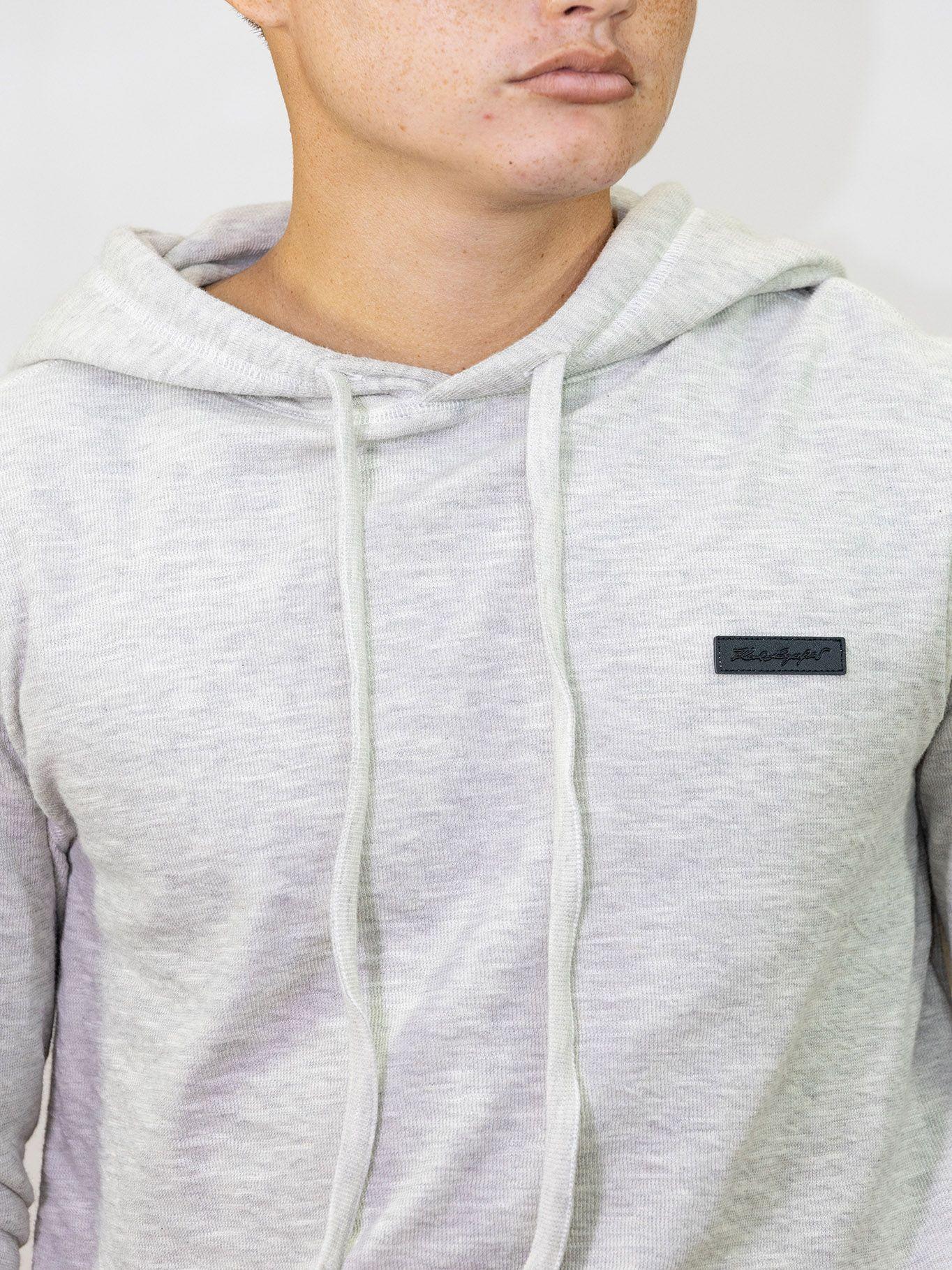 Polerón con gorro y parche de firma de Karl Gris Karl-2