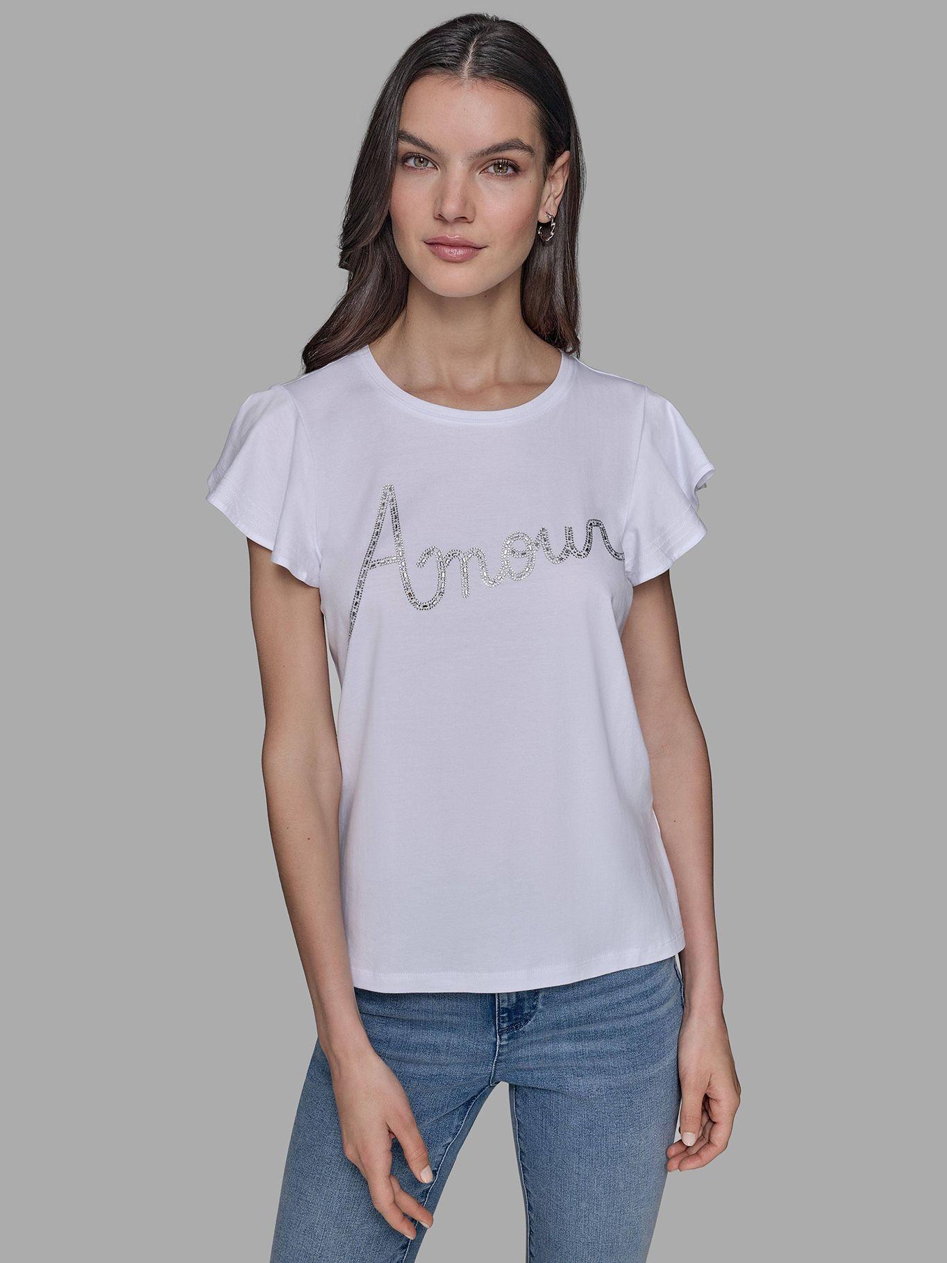 Polera estampado gráfico amour Blanco Karl Lagerfeld-1