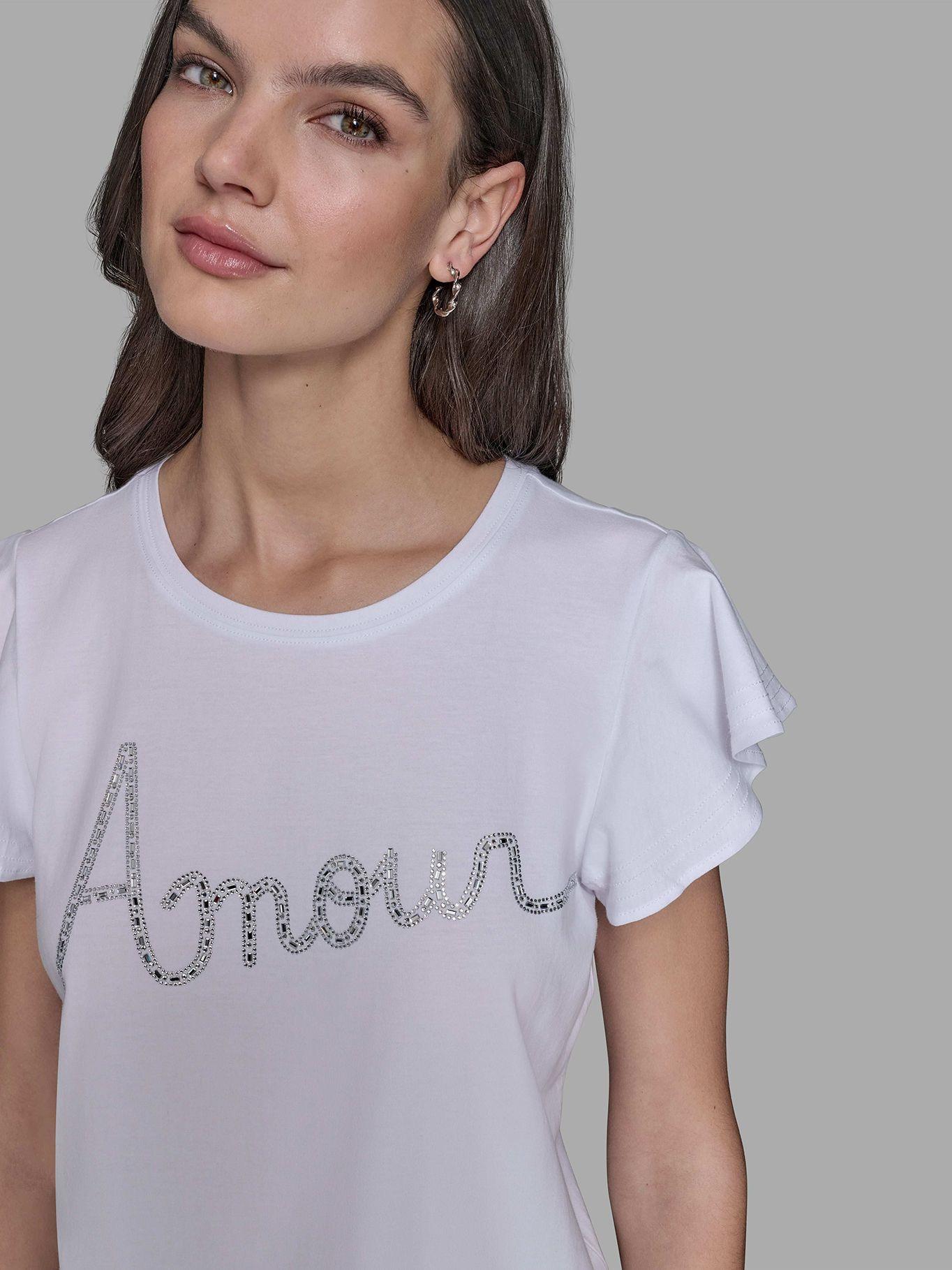 Polera estampado gráfico amour Blanco Karl Lagerfeld-4