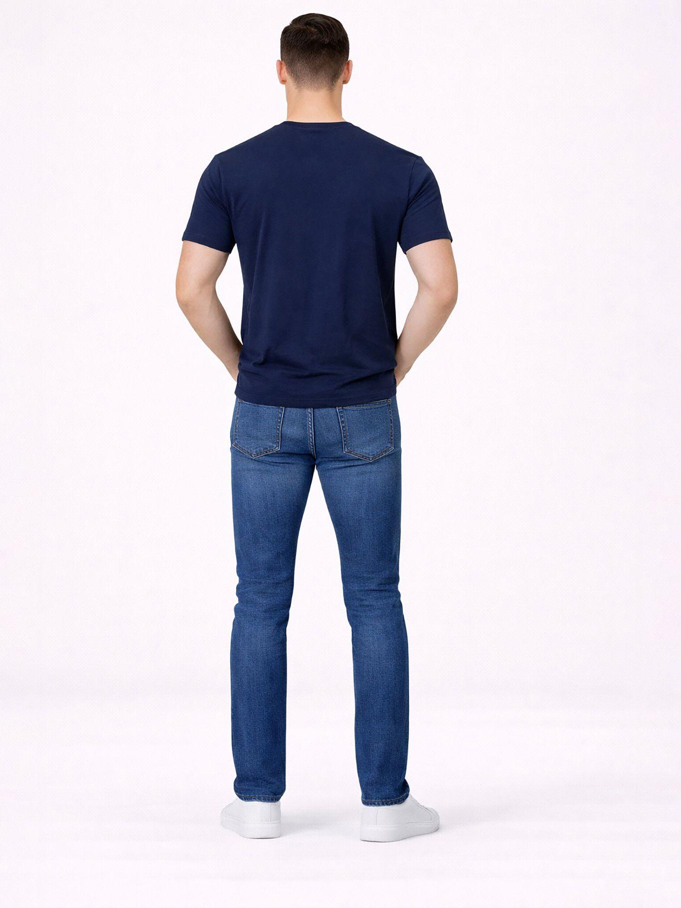 Polera estampado pequeño en estilo armadura Azul-2