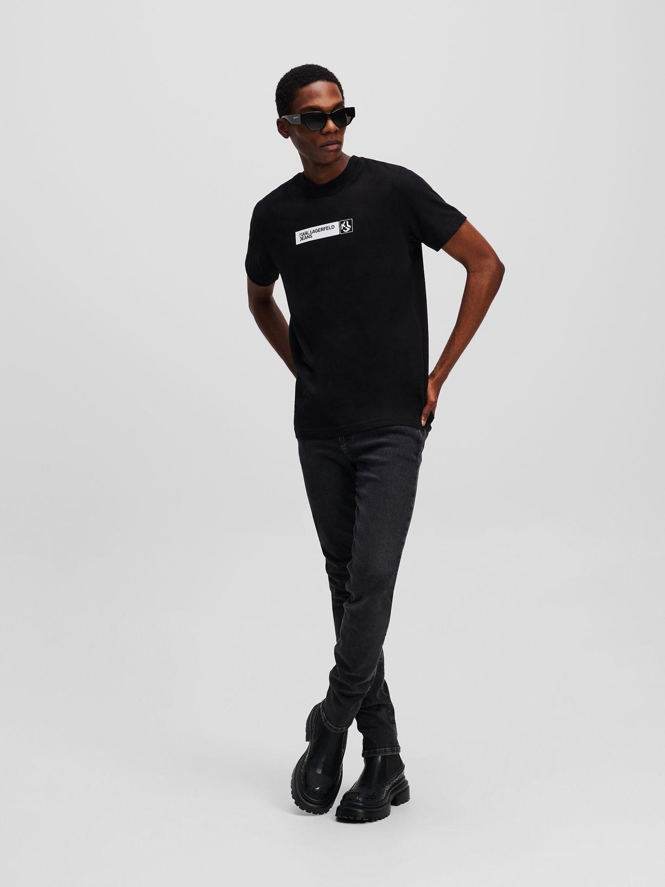 Polera slim graphic Negro - Karl Lagerfeld-1