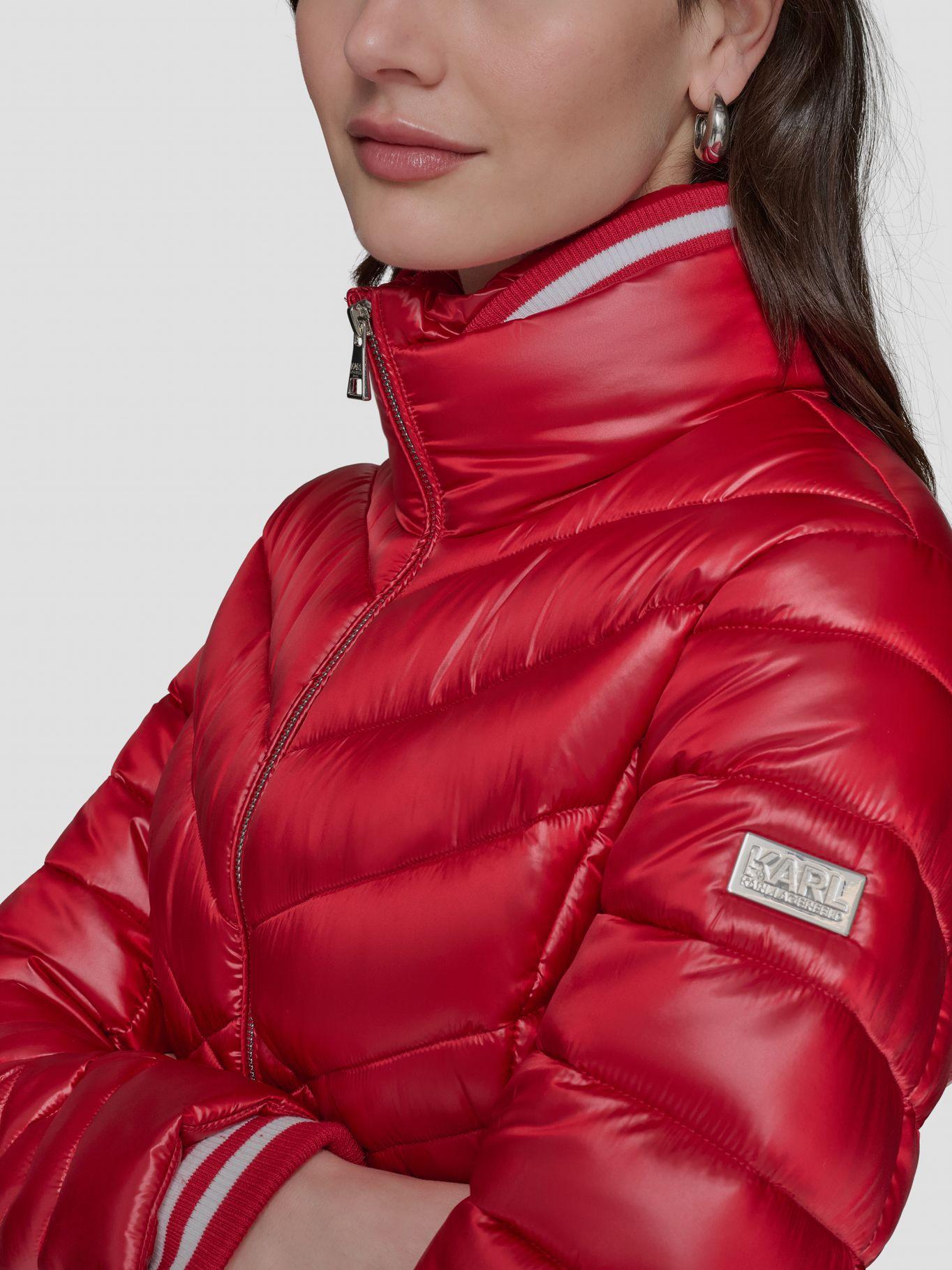 Chaqueta puffer con cuello alto Rojo Karl Lagerfeld-4