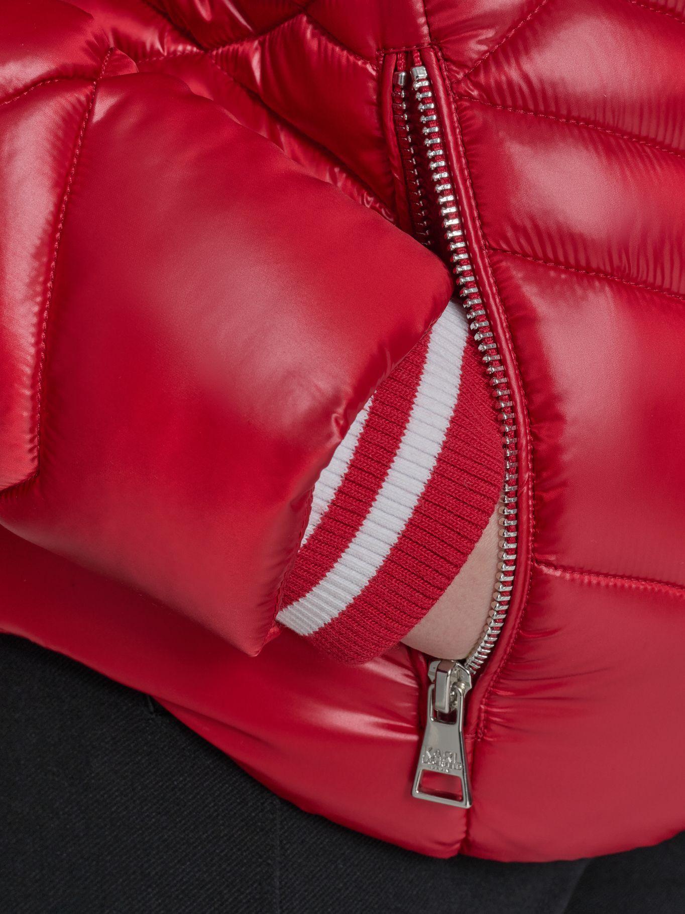 Chaqueta puffer con cuello alto Rojo Karl Lagerfeld-5