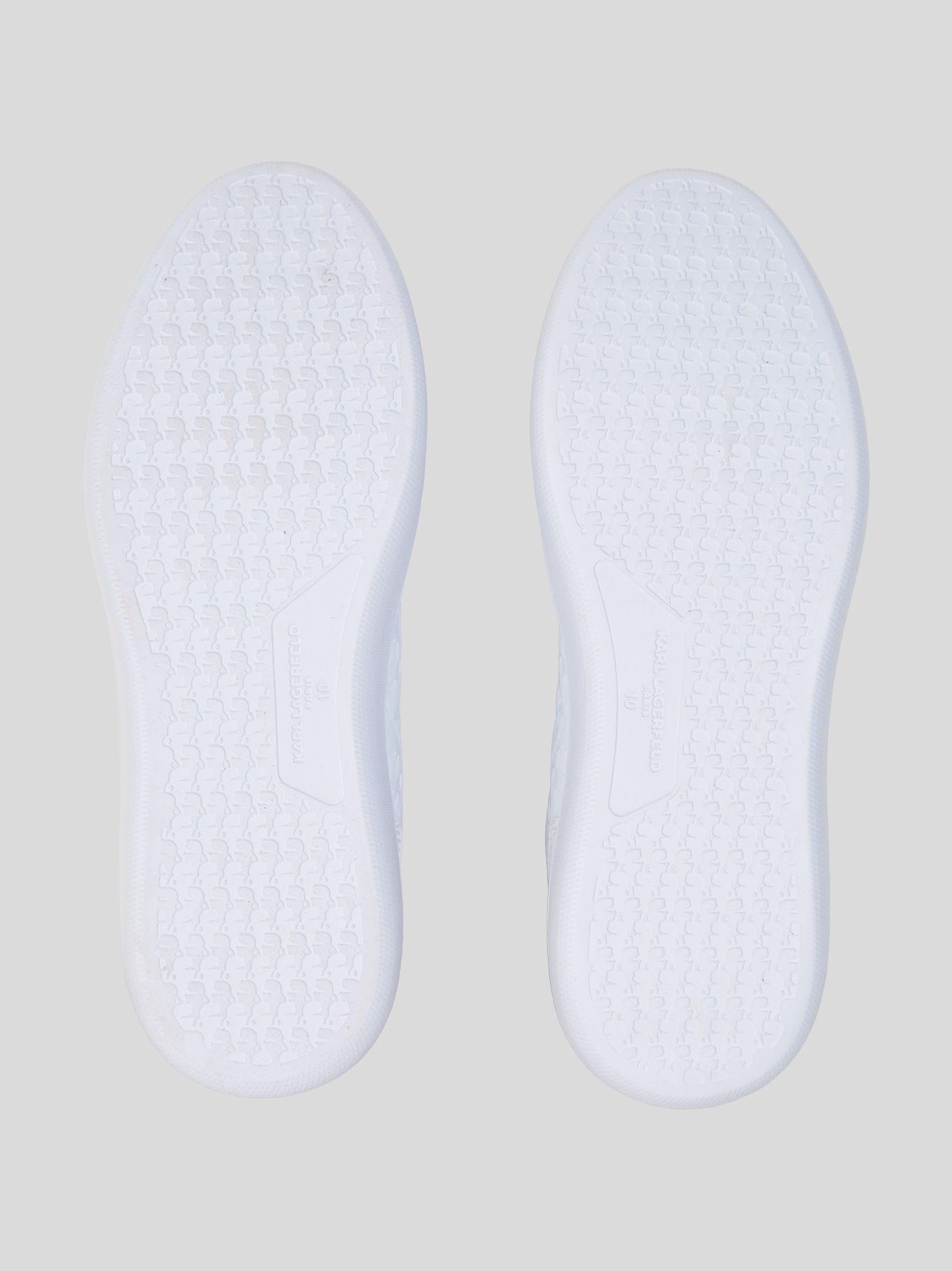 Zapatillas de cuero con logo lateral grabado Blanco-4