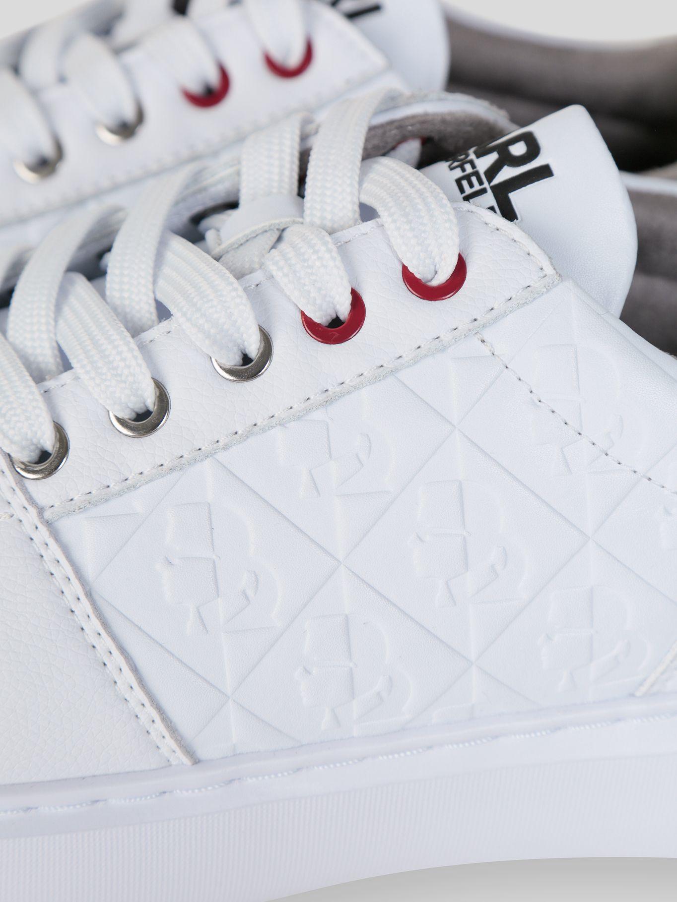 Zapatillas de cuero con logo lateral grabado Blanco-7