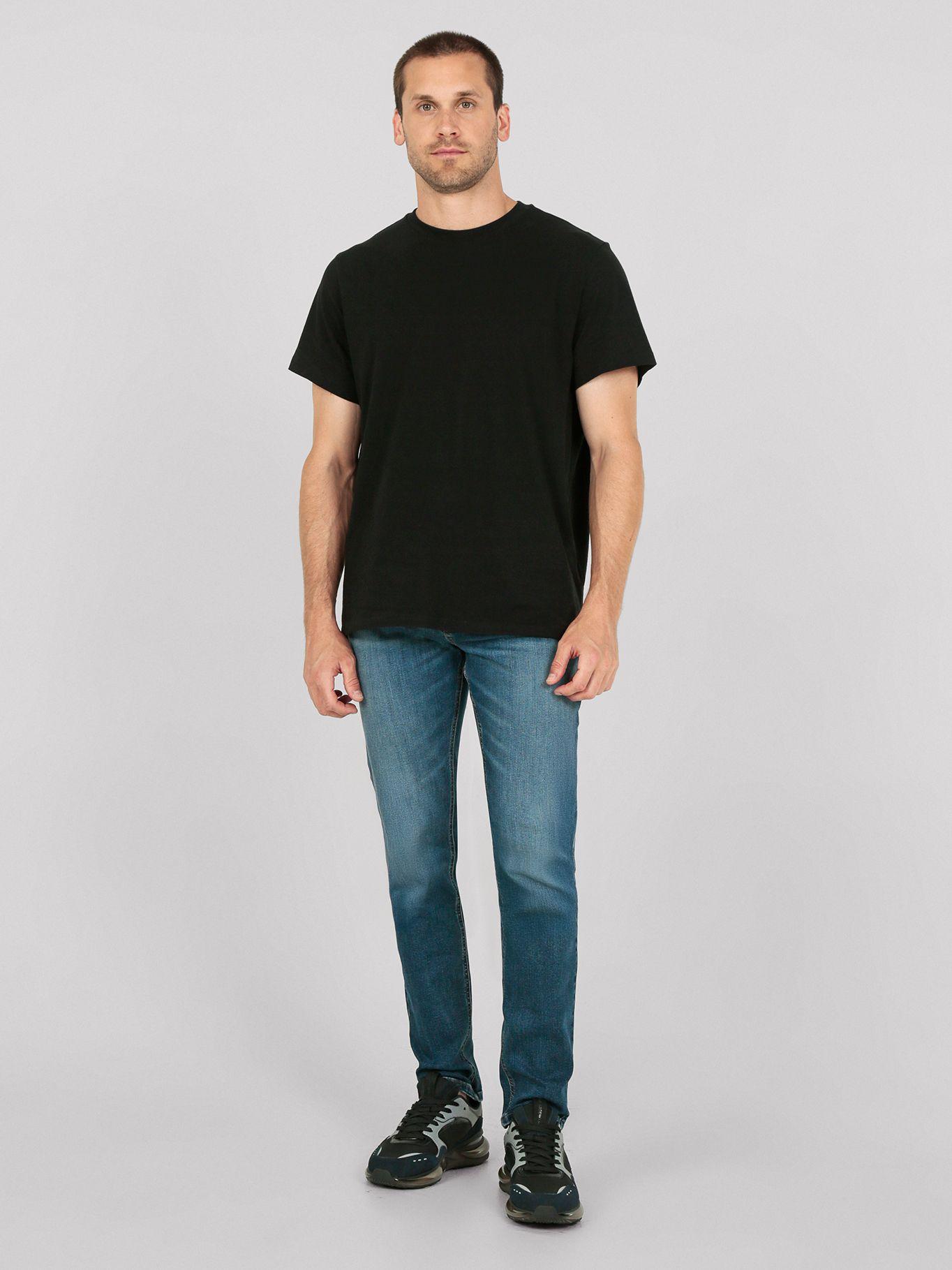 Zapatillas runner de nailon y cuero con logo Azul-1