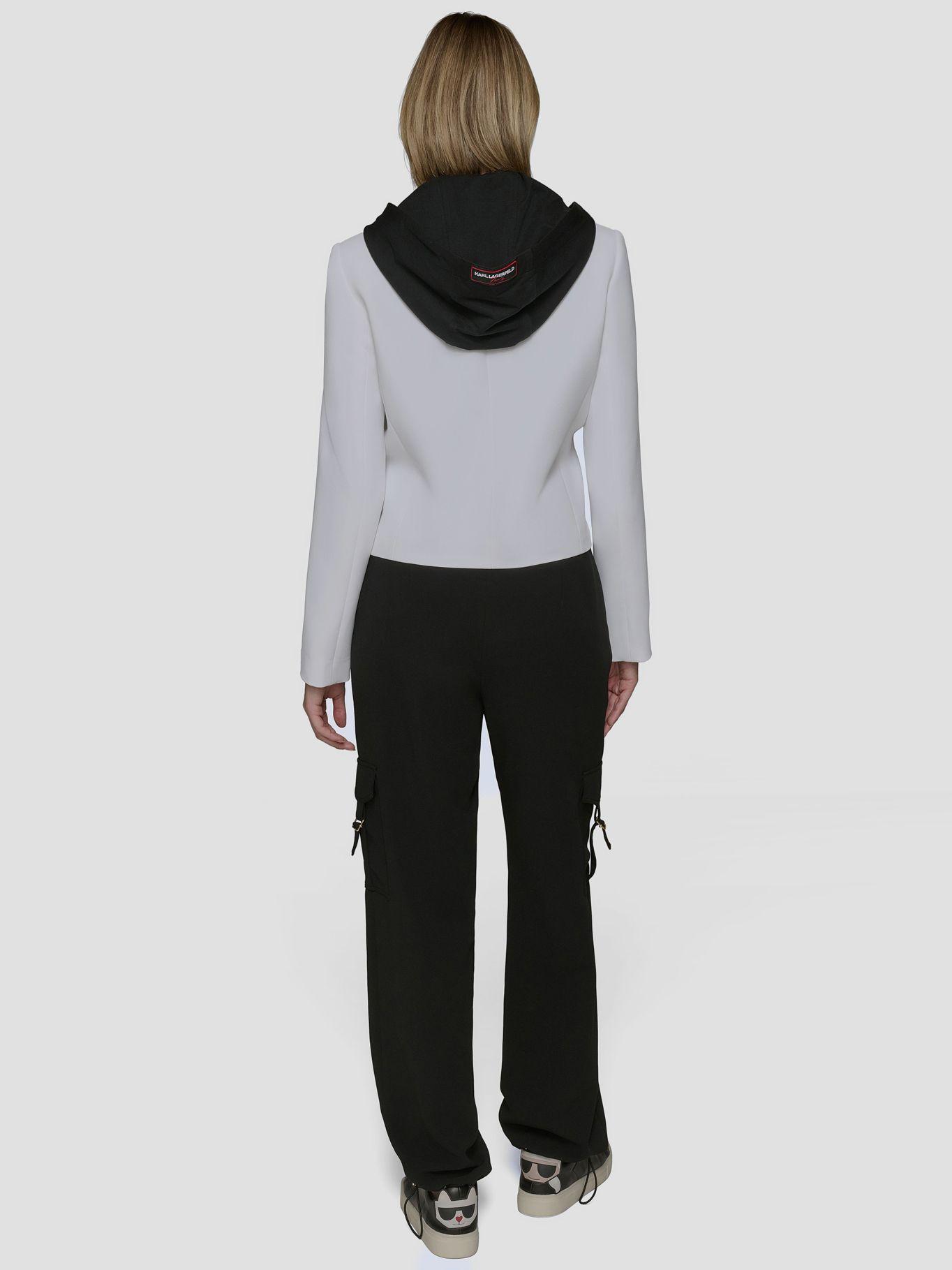 Chaqueta corta con gorro Blanco Karl Lagerfeld-2