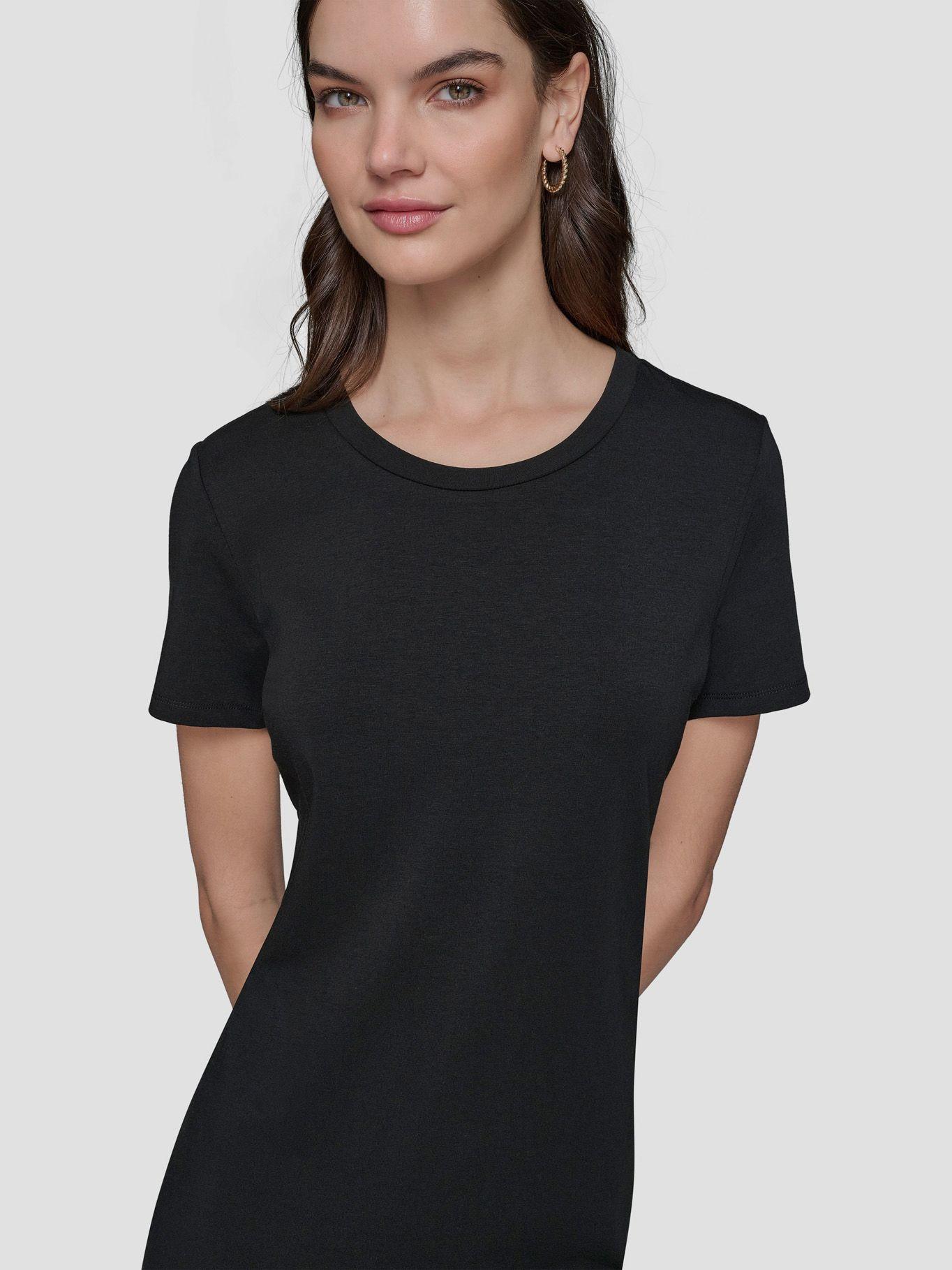 Vestido con diseño de volantes Negro-4