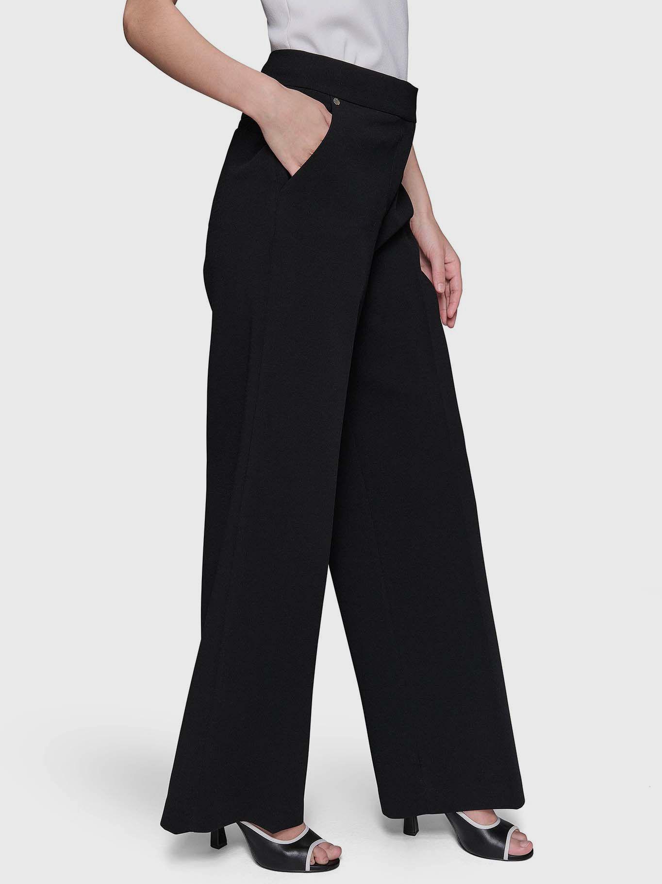 Pantalón pierna ancha - ESSENTIAL Negro Karl Lagerfeld-3