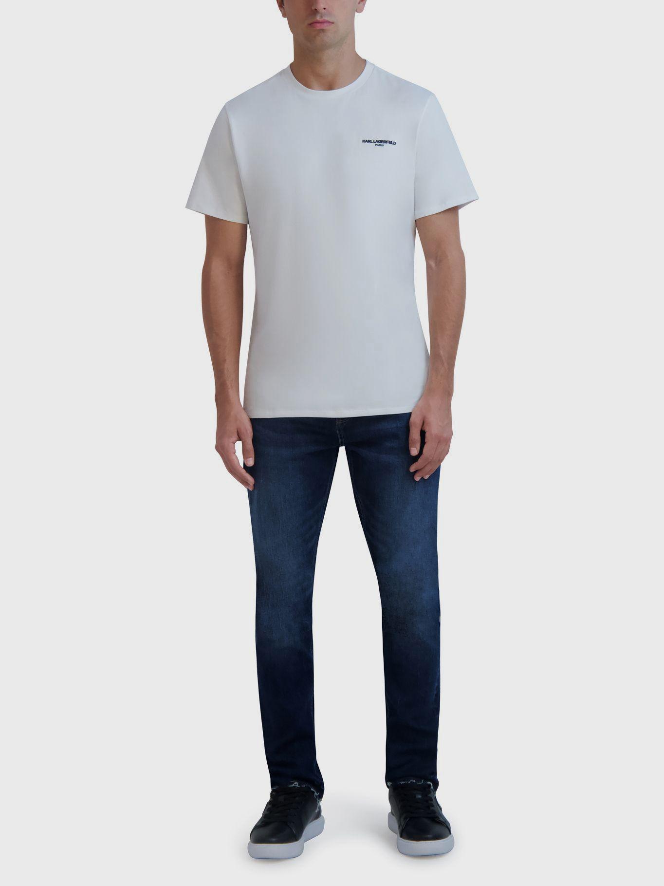 Jeans slim straight Blanco Karl Lagerfeld-1