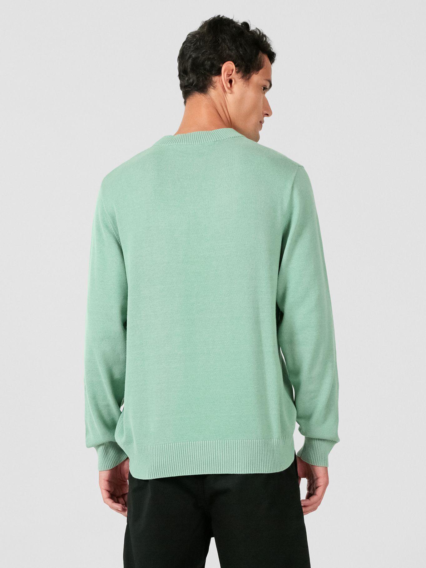Sweater con logotipo bordado Verde Karl Lagerfeld-2