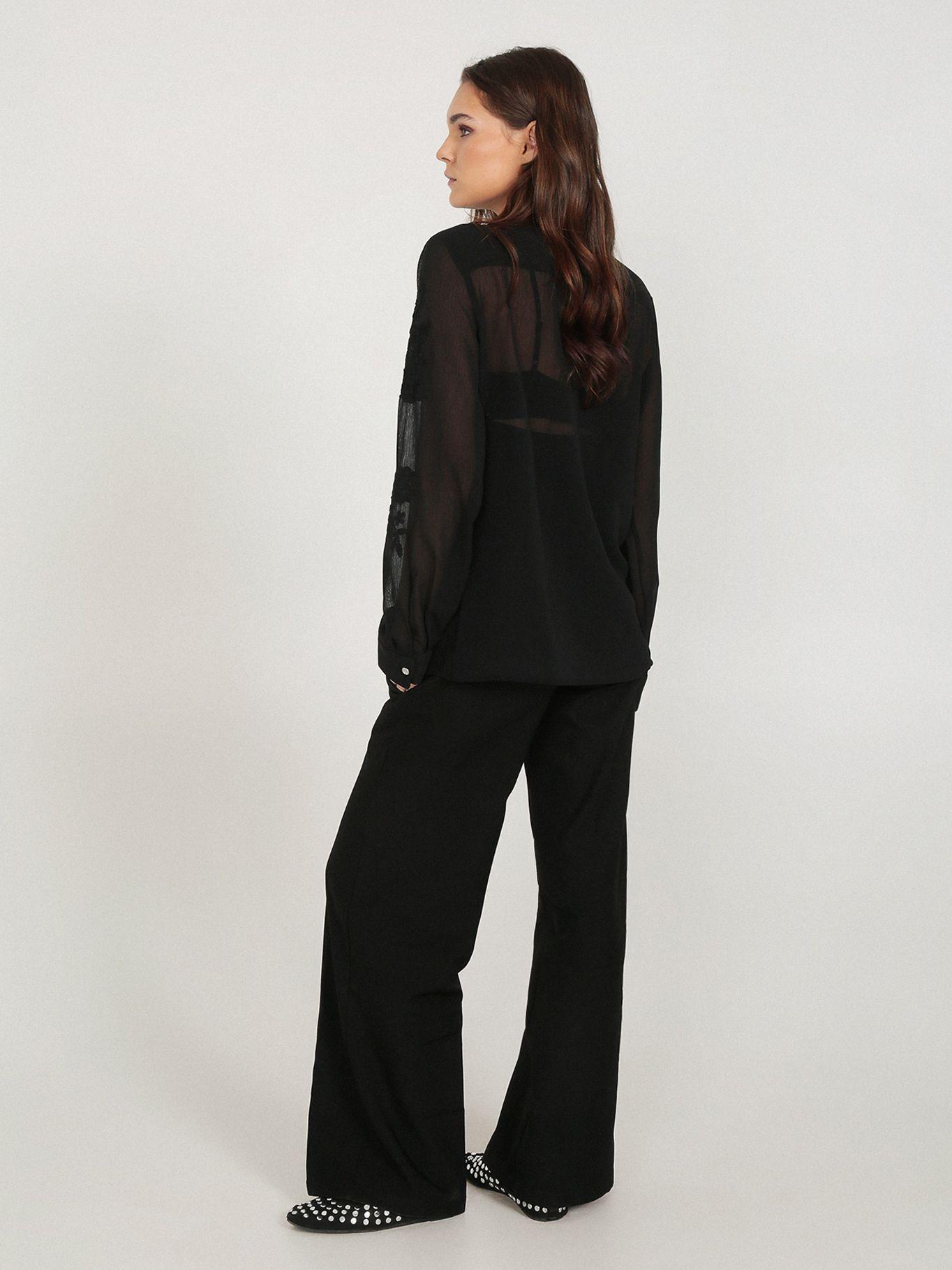 Blusa manga larga estampado flores Negro Karl Lagerfeld-2