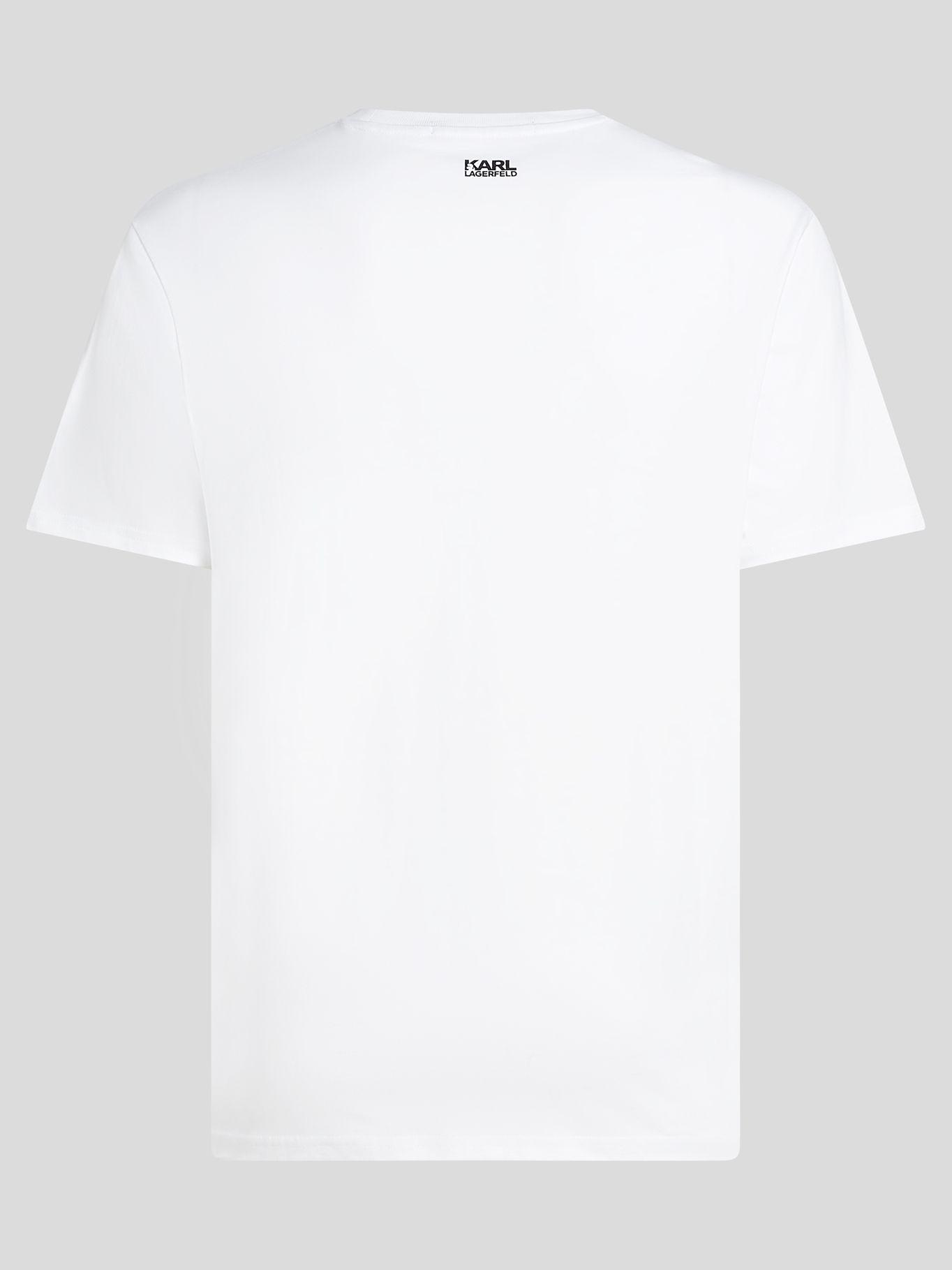 Polera con logo bordado Blanco Karl Lagerfeld-1