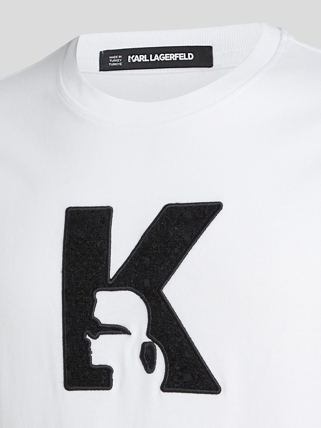 Polera con logo bordado Blanco Karl Lagerfeld-2
