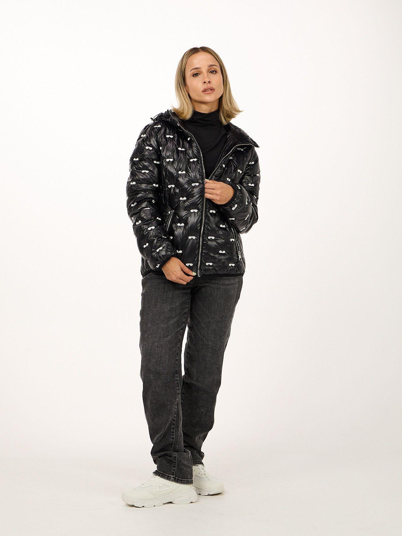 Parka de bordado integral de gafas Negro Karl Lagerfeld-3