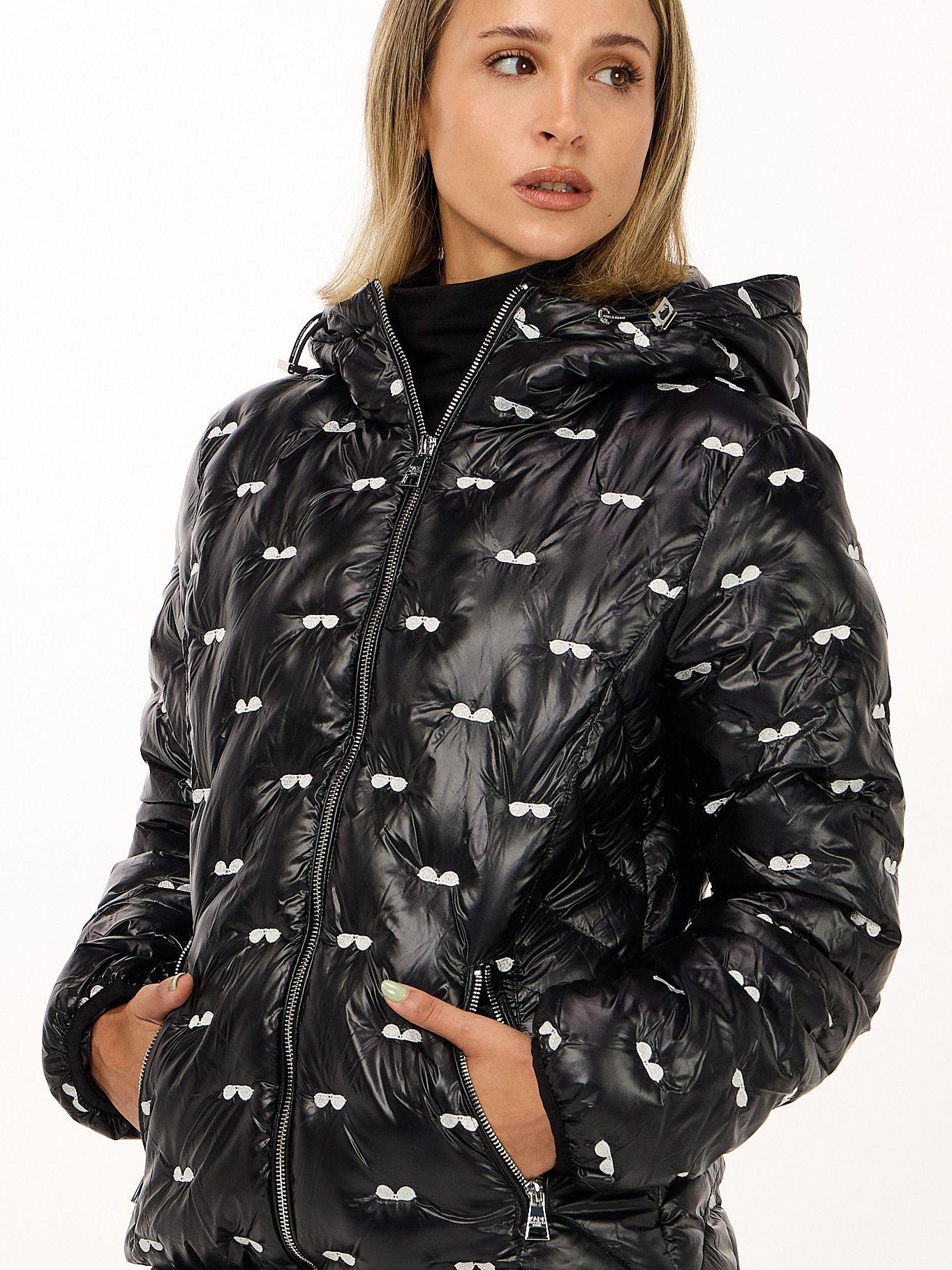 Parka de bordado integral de gafas Negro Karl Lagerfeld-5
