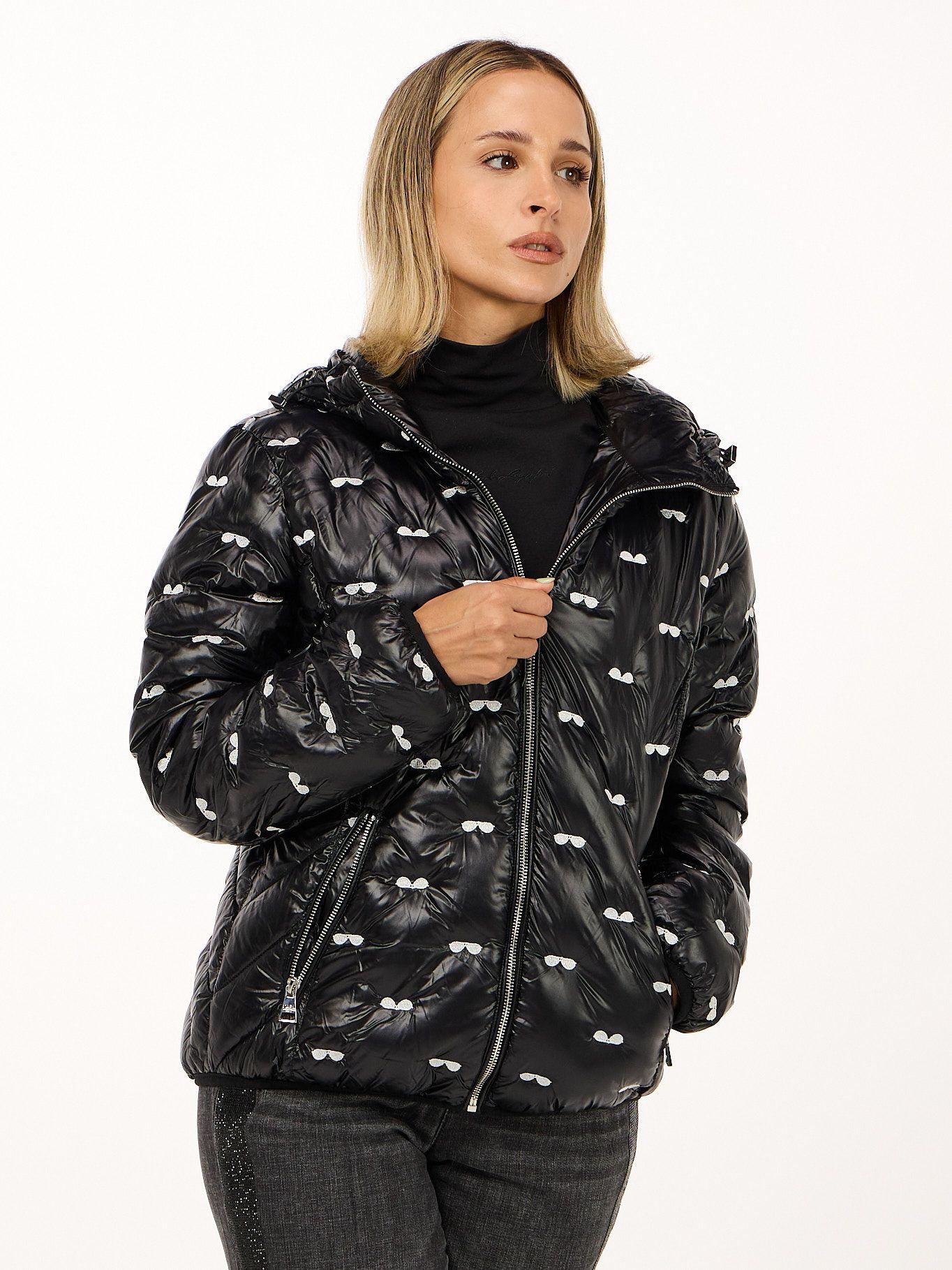 Parka de bordado integral de gafas Negro Karl Lagerfeld-6