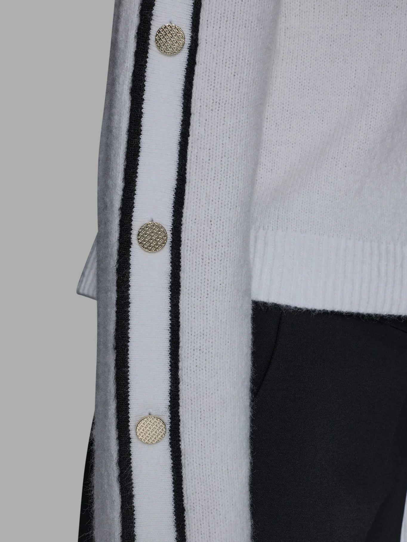 Sweater con botones en las mangas Blanco Karl Lagerfeld-4