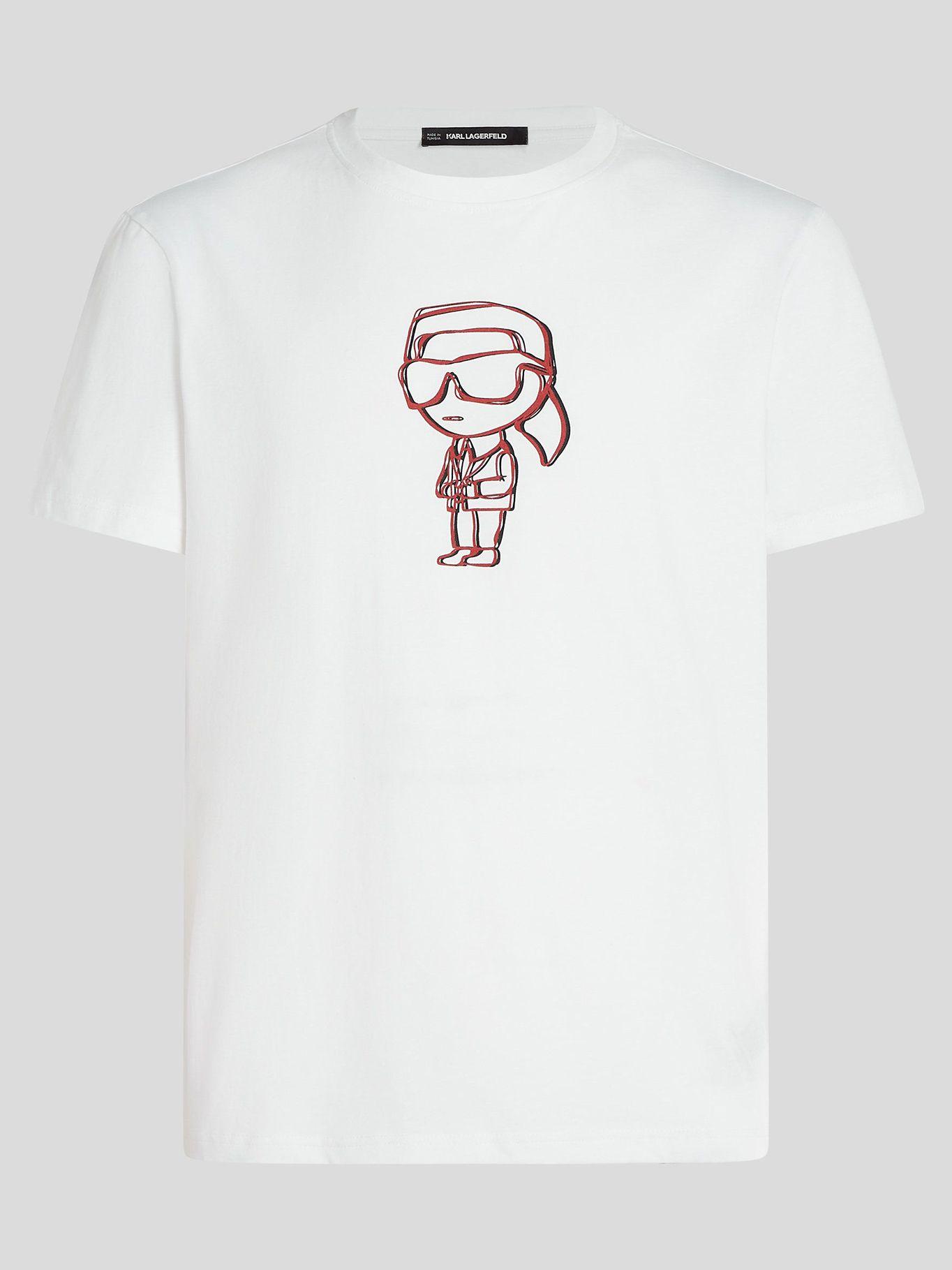 Polera con estampado Ikon Sketch Blanco Karl Lagerfeld-0