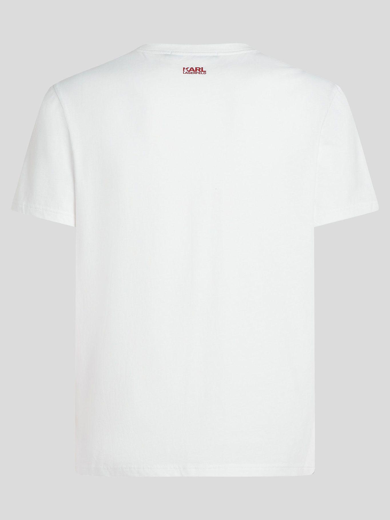 Polera con estampado Ikon Sketch Blanco Karl Lagerfeld-1