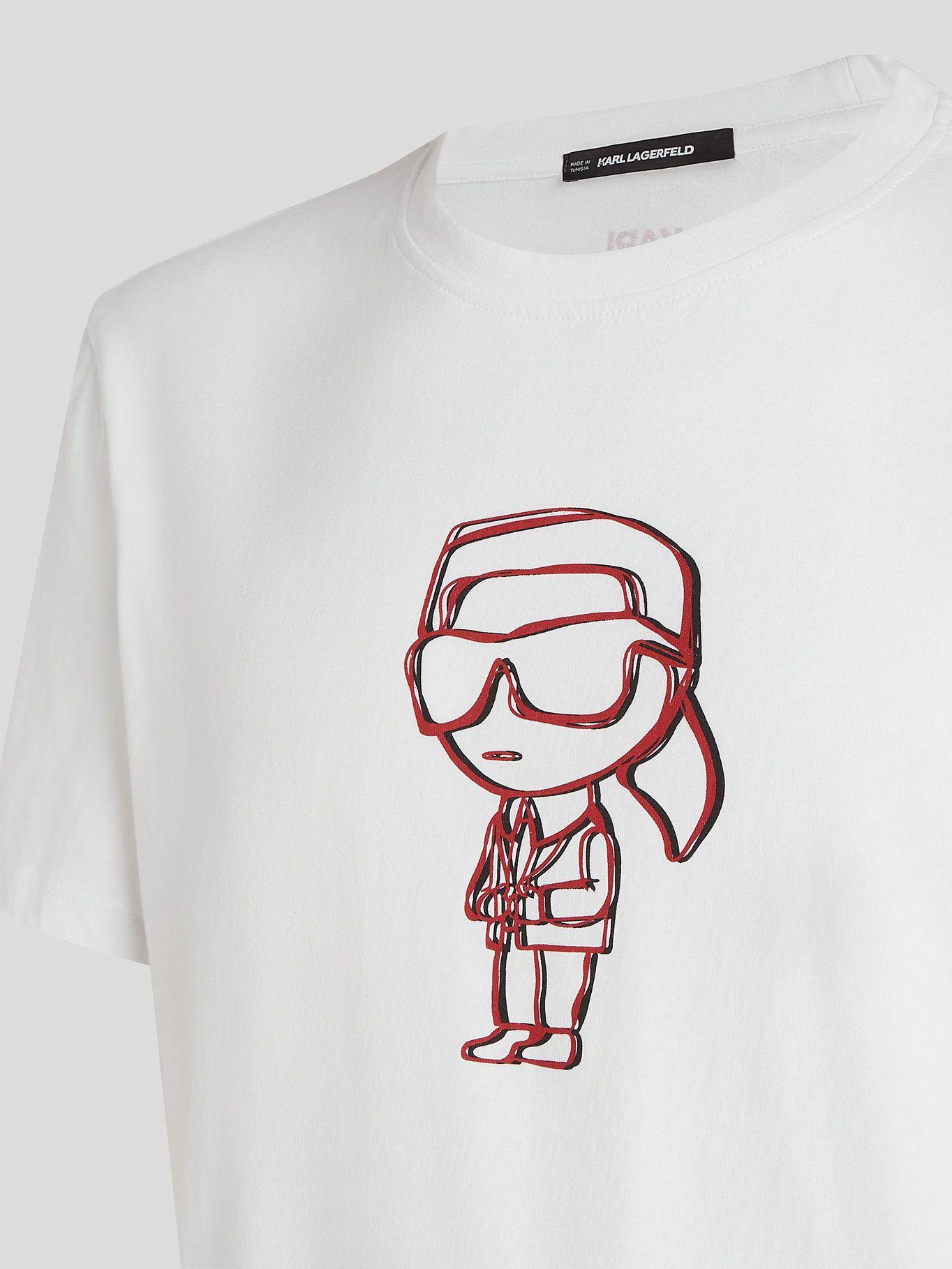 Polera con estampado Ikon Sketch Blanco Karl Lagerfeld-2