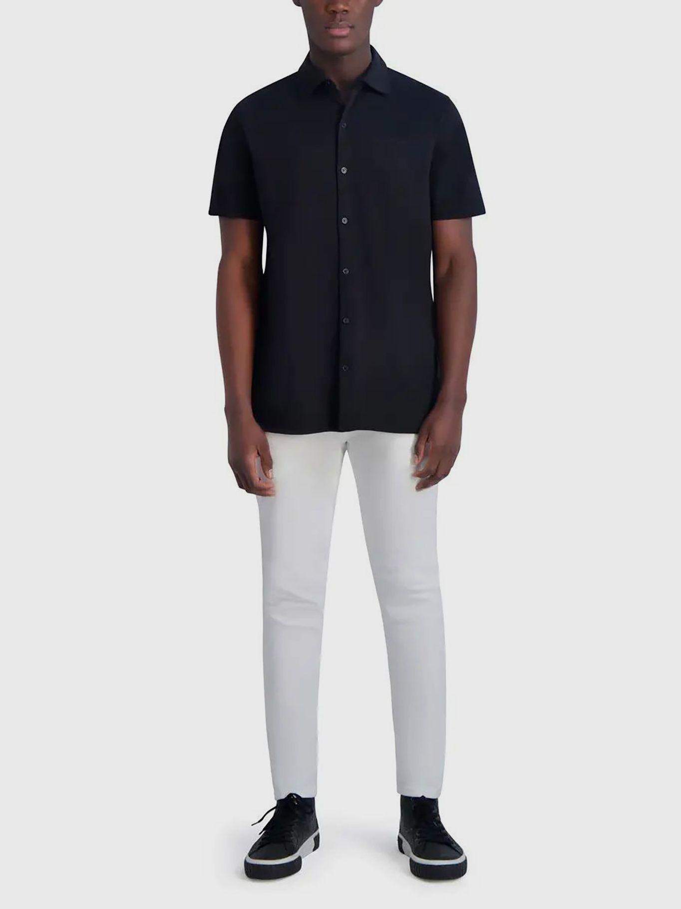 Camisa manga corta de tejido liso Negro Karl Lagerfeld-4