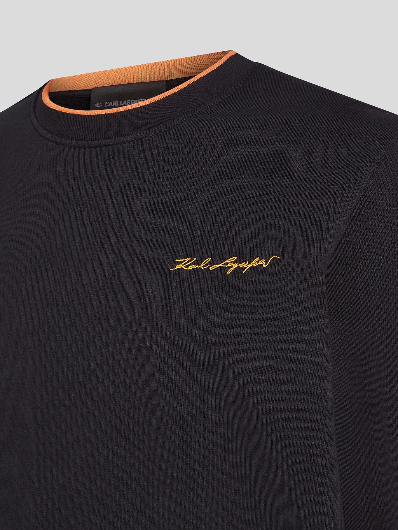 Polerón con diseño en contraste Negro Karl Lagerfeld-2