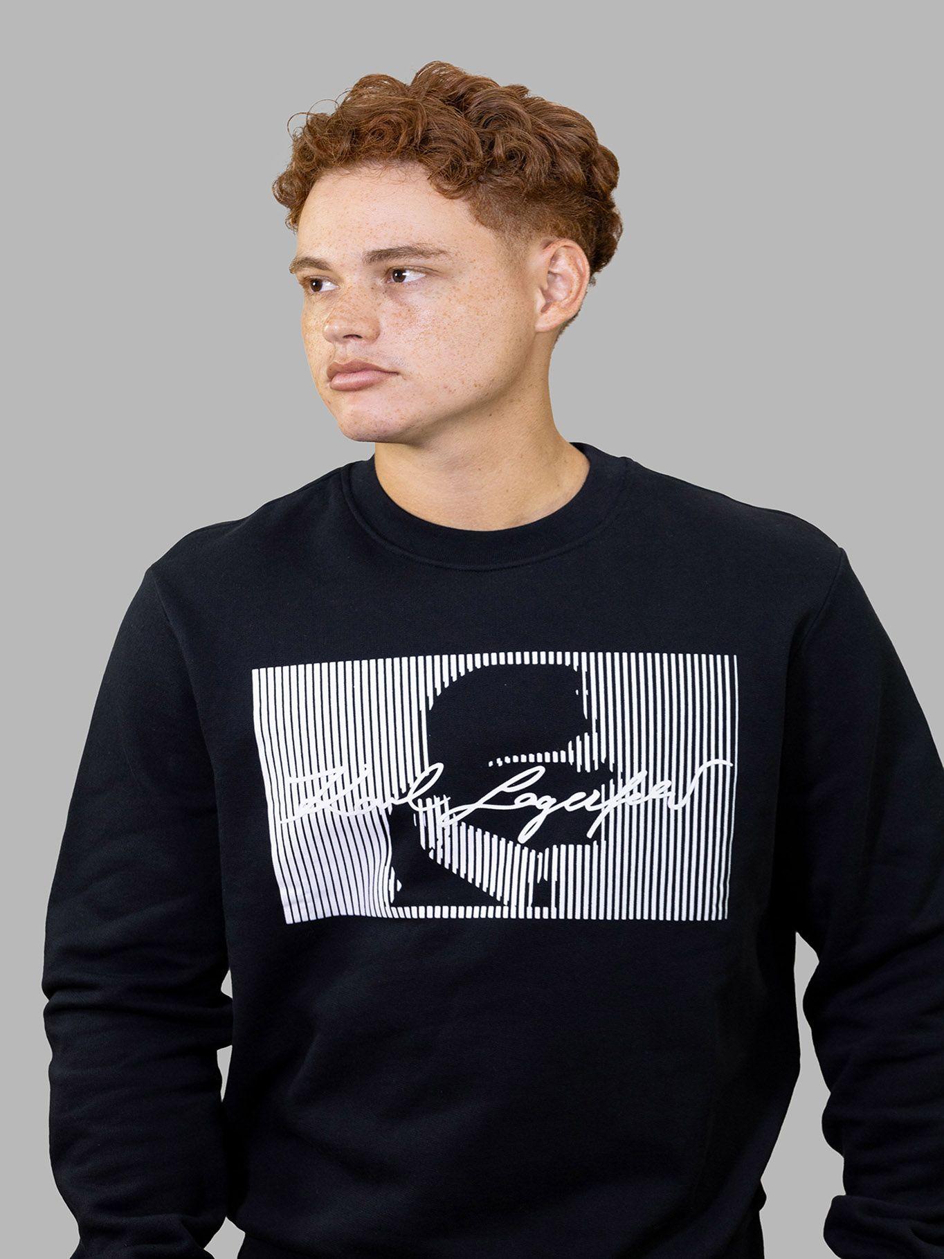 Polerón estampado perfil  strip cameo Negro-0