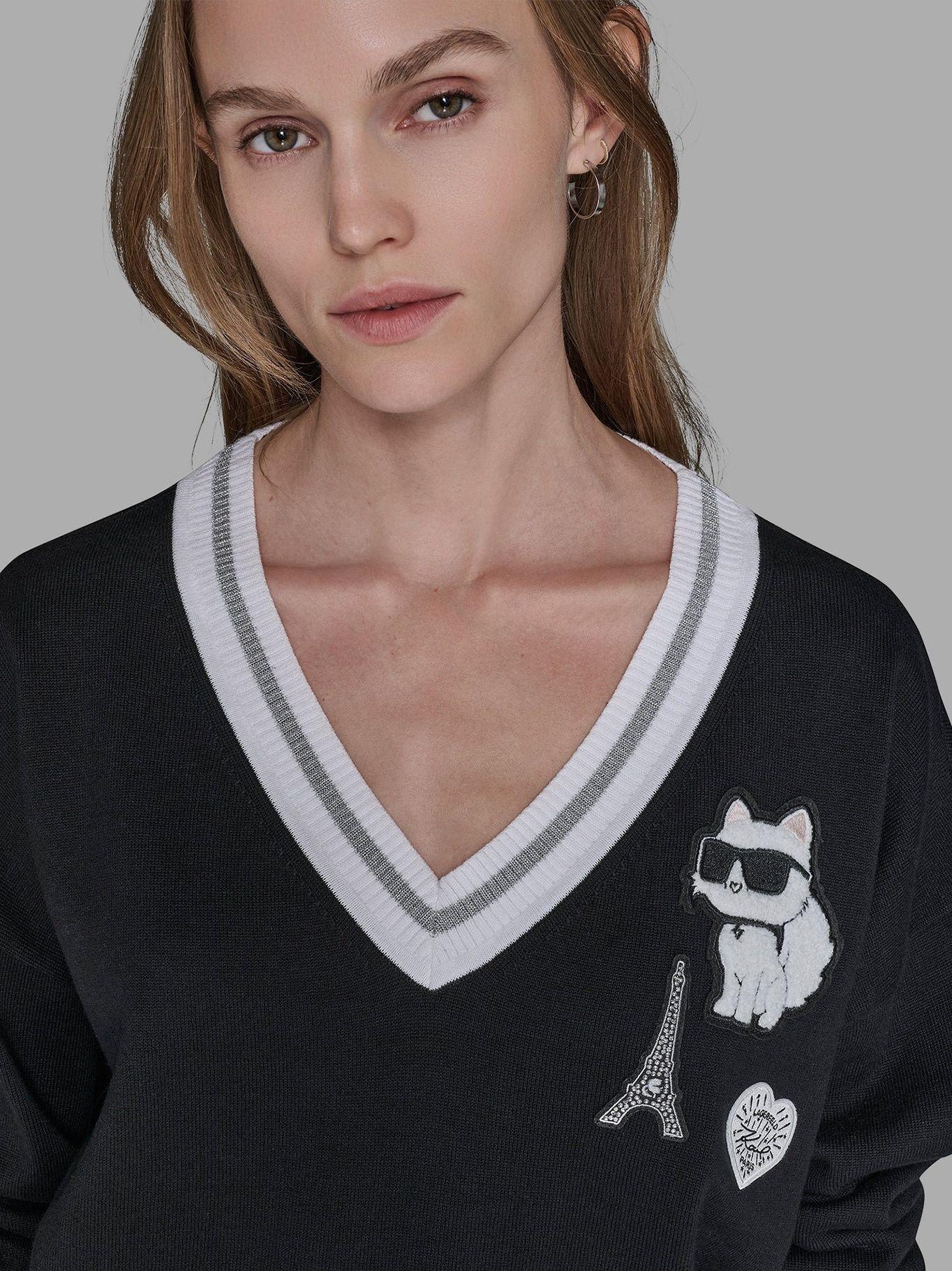 Sweater varsity Choupette y Torre Eiffel Multicolor-3