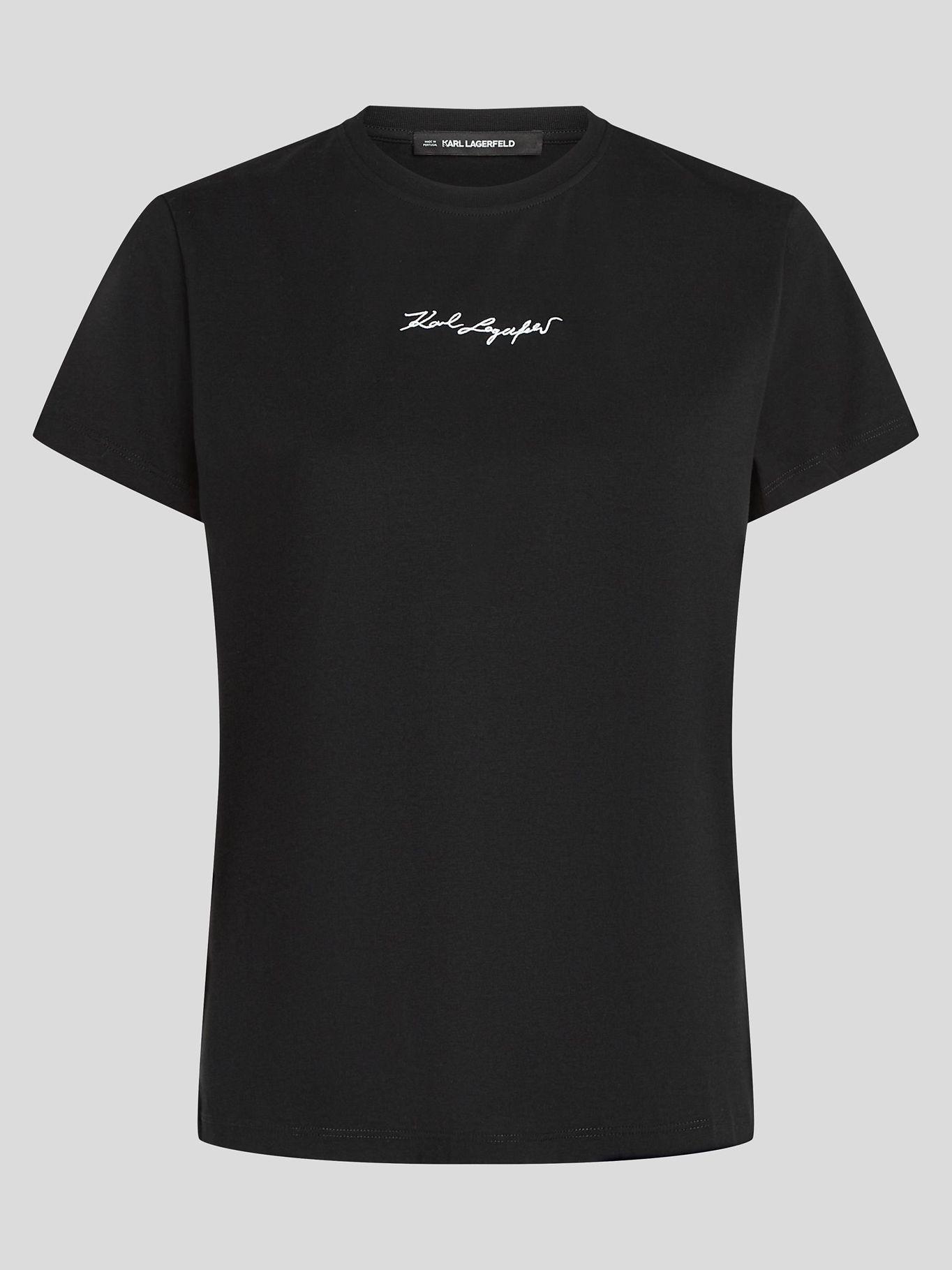 Polera essential de firma bordada Negro Karl Lagerfeld-0
