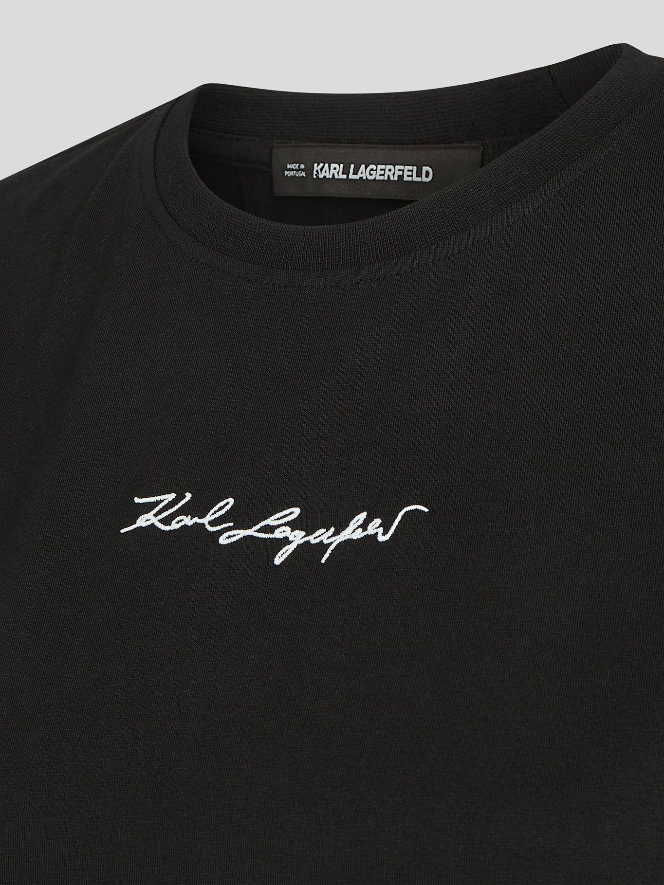 Polera essential de firma bordada Negro Karl Lagerfeld-2