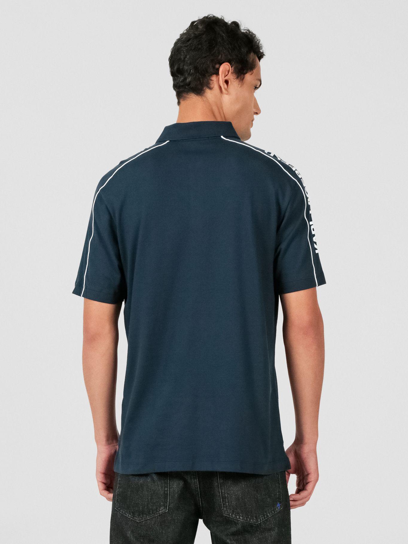 Polo detalles de silueta de KARL Azul Karl Lagerfeld-2