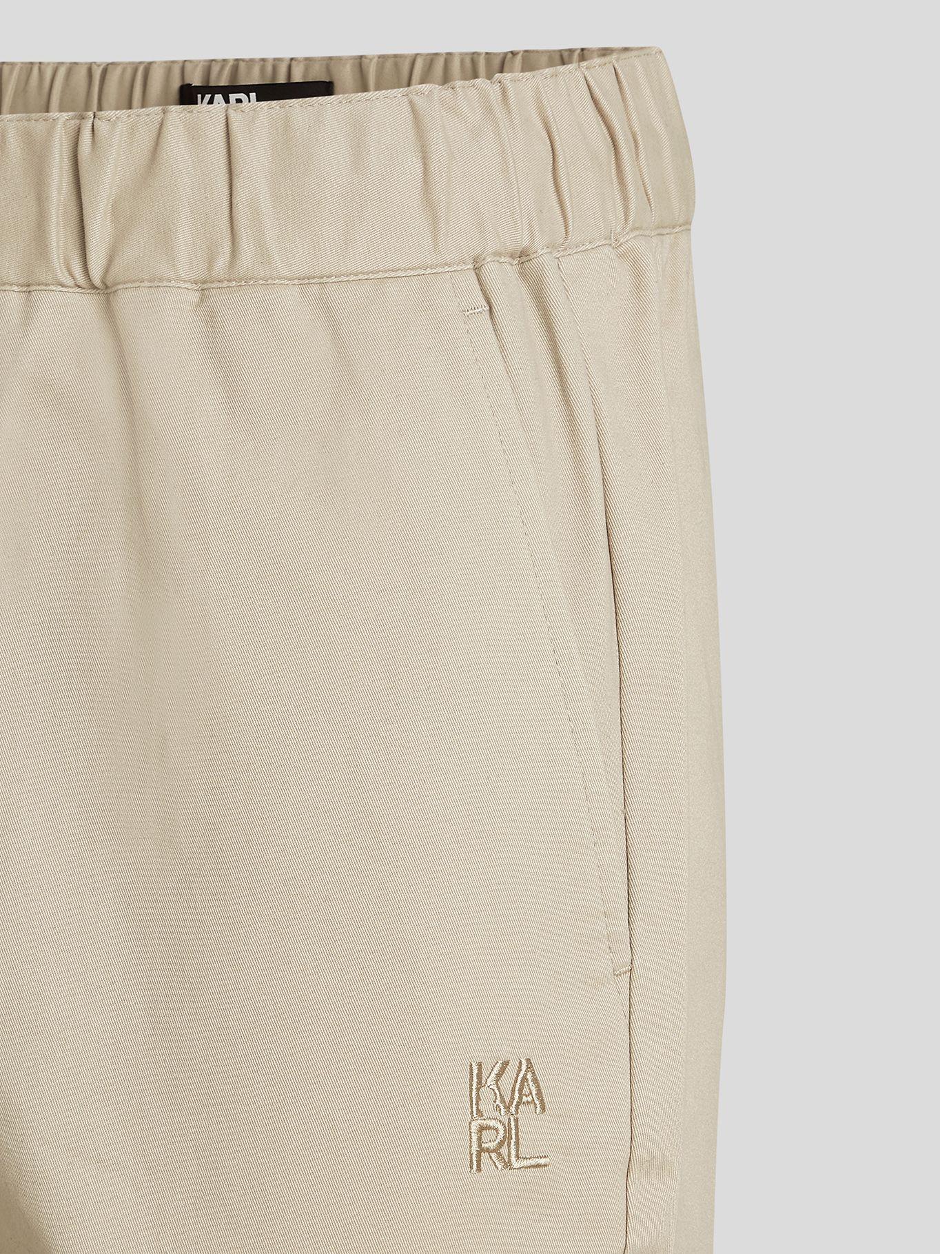 Pantalón de sastre con cordón Beige Karl Lagerfeld-2