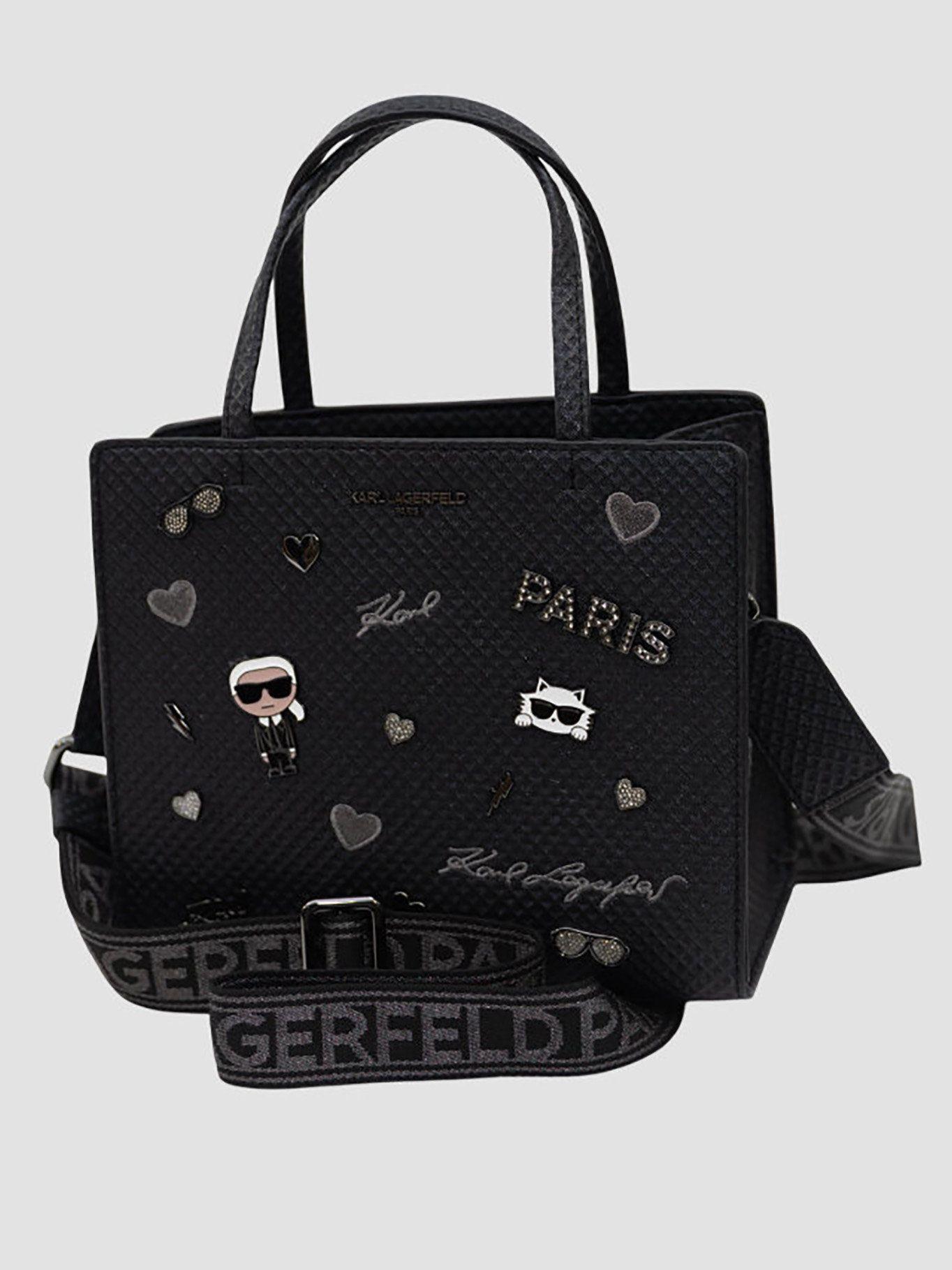 Cartera satchel pines - Maybelle Negro Karl Lagerfeld-0