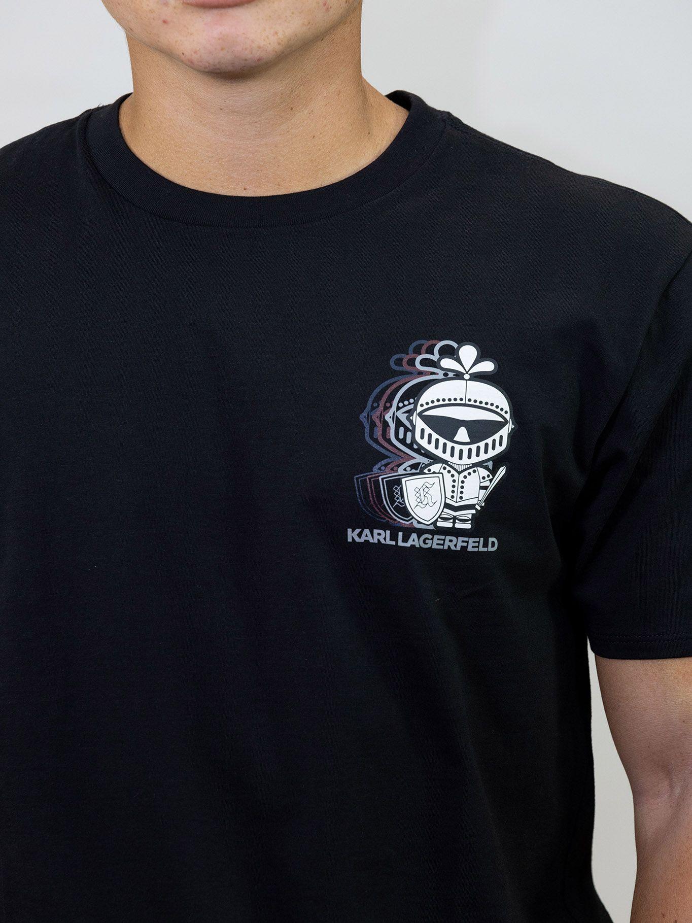 Polera estampado pequeño en estilo armadura Negro-3