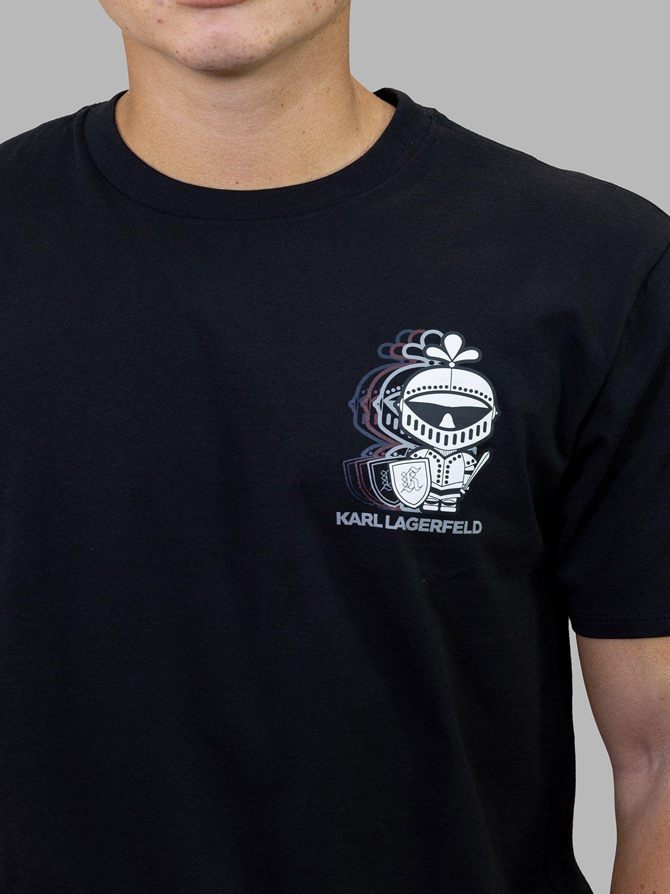 Polera estampado pequeño en estilo armadura Negro-4