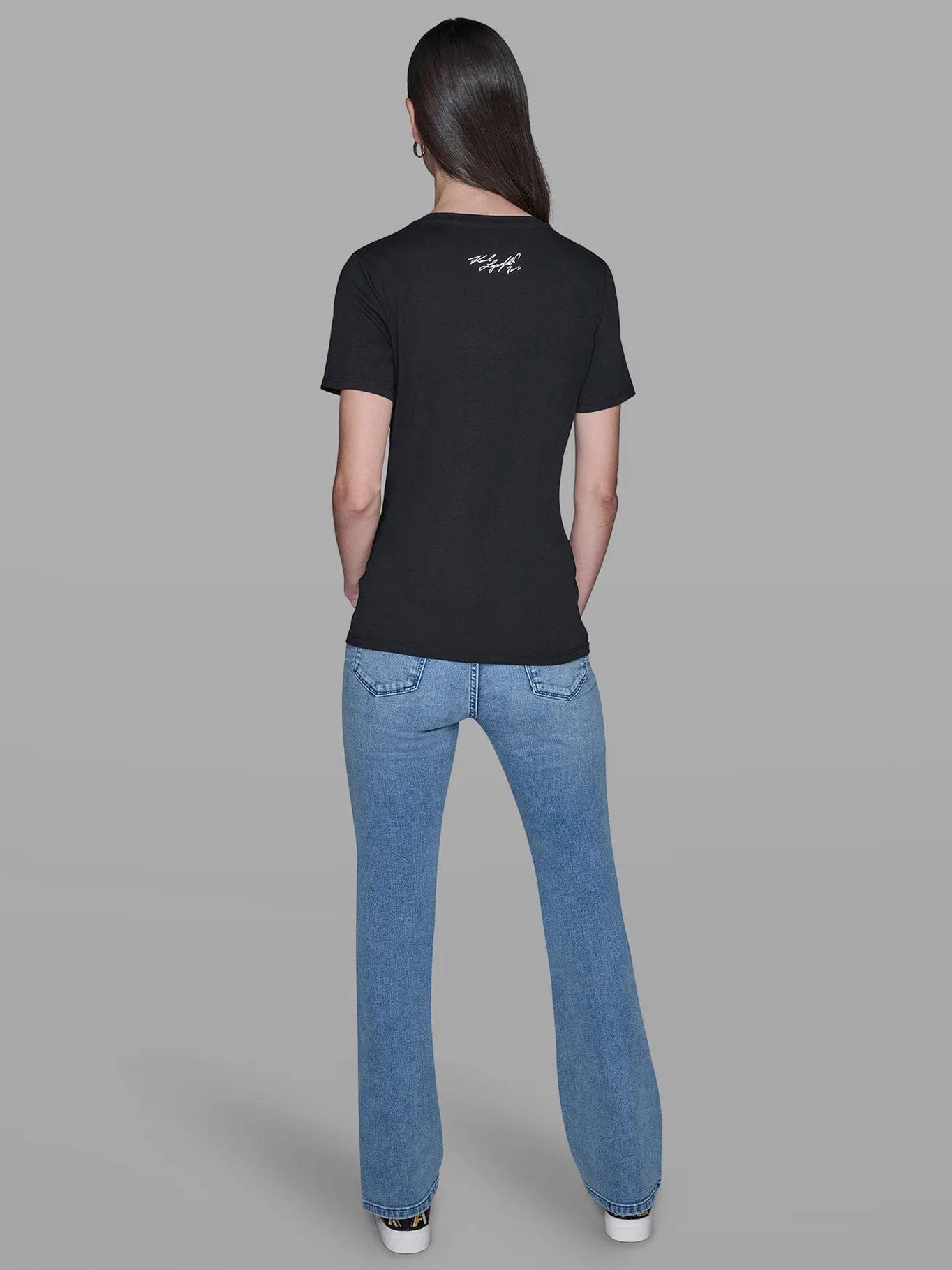 Polera con logo Karl Negro Karl Lagerfeld BLK-2