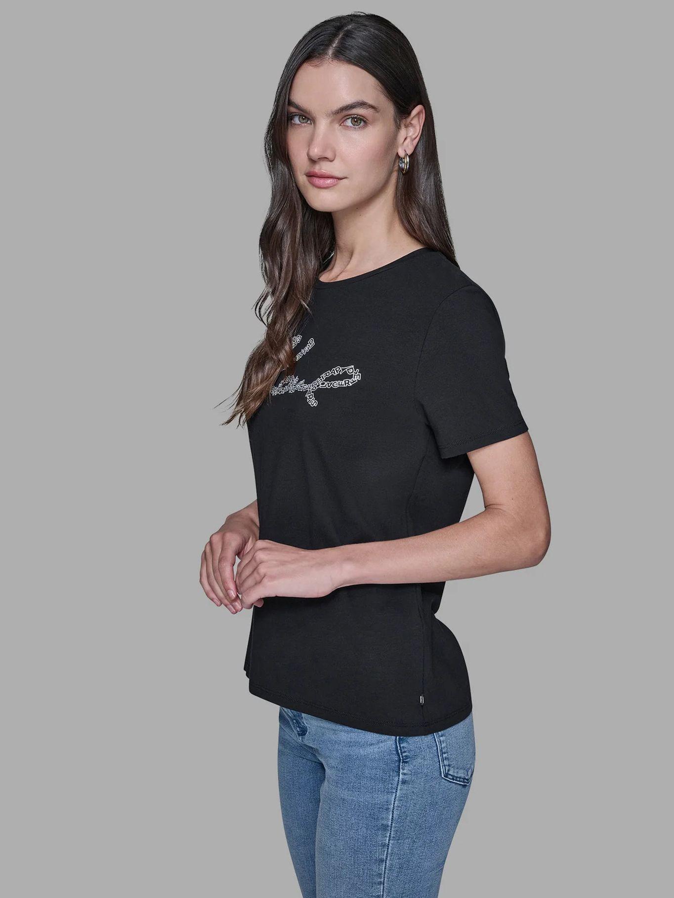 Polera con logo Karl Negro Karl Lagerfeld BLK-4