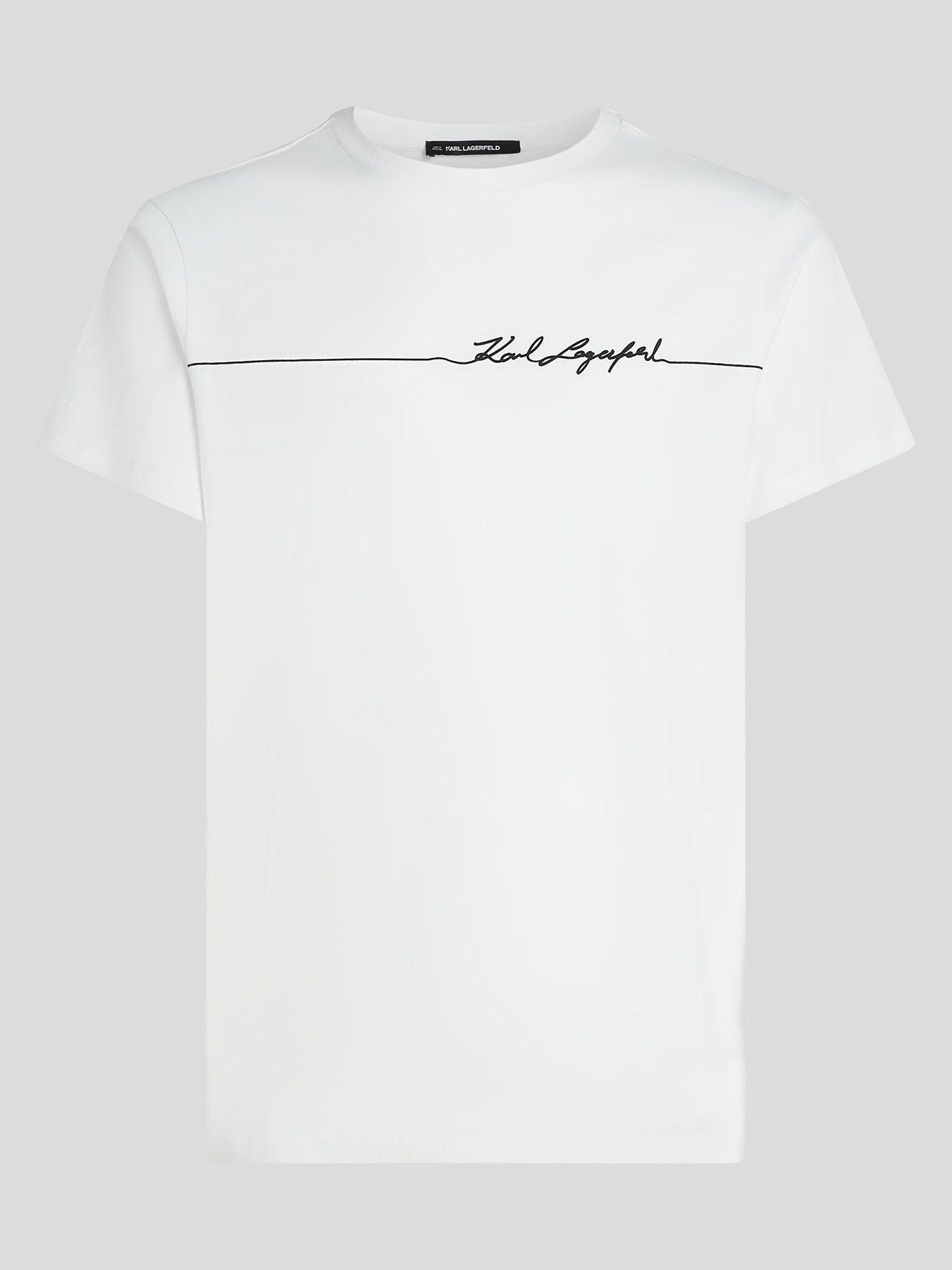 Polera estampado gráfico Signatur Blanco Karl Lagerfeld-0