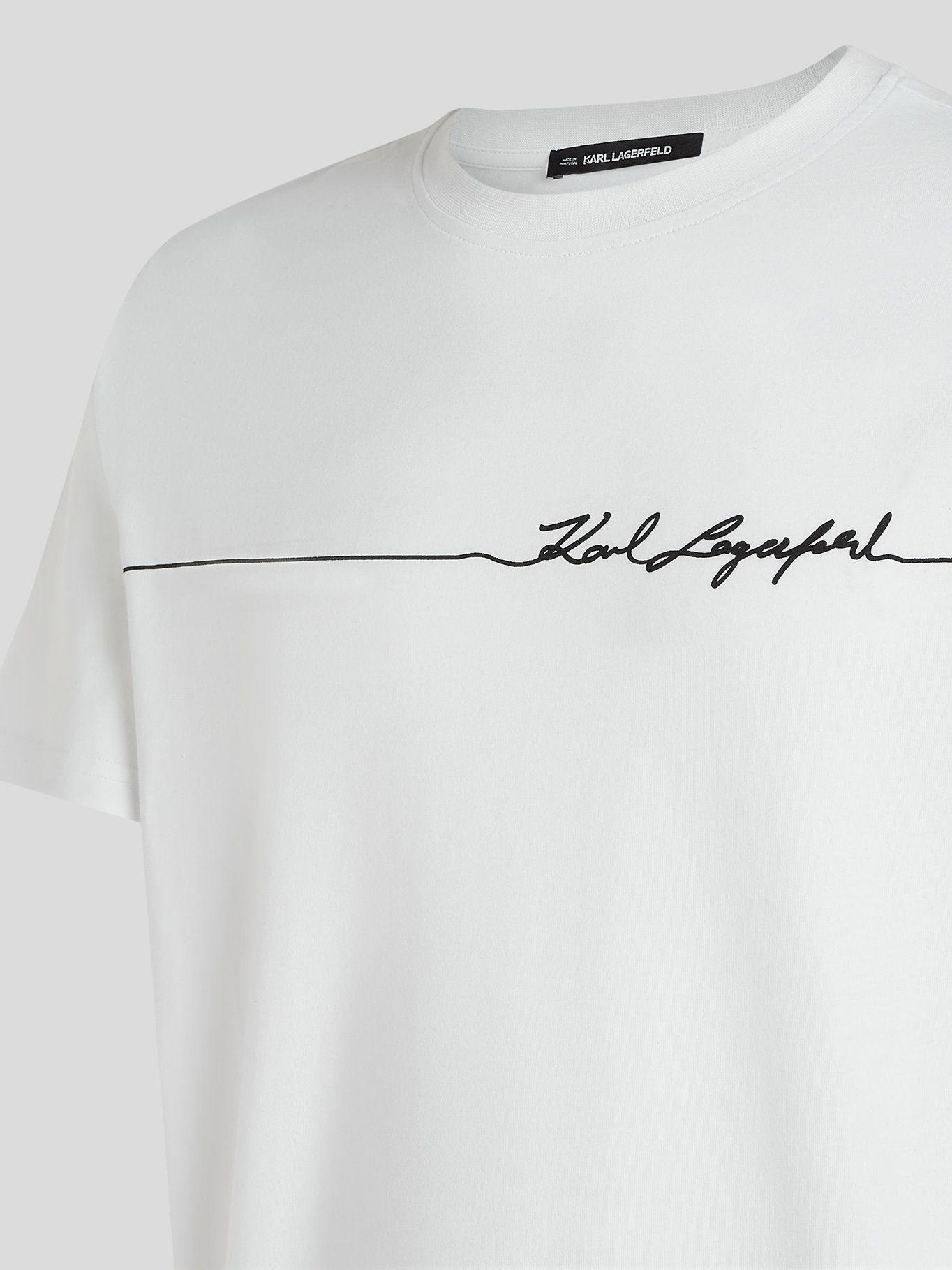 Polera estampado gráfico Signatur Blanco Karl Lagerfeld-2