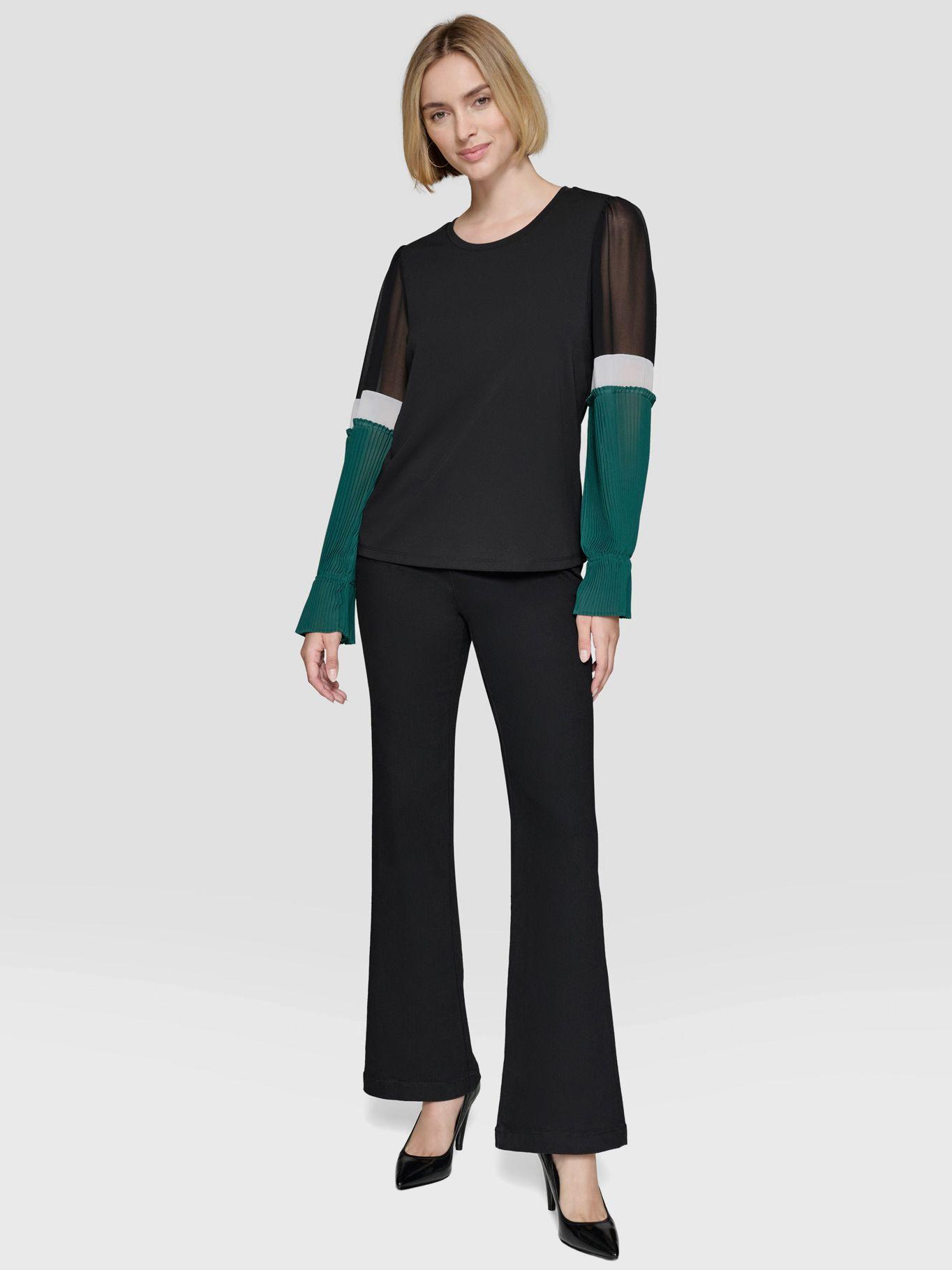 Blusa con mangas plisadas-1