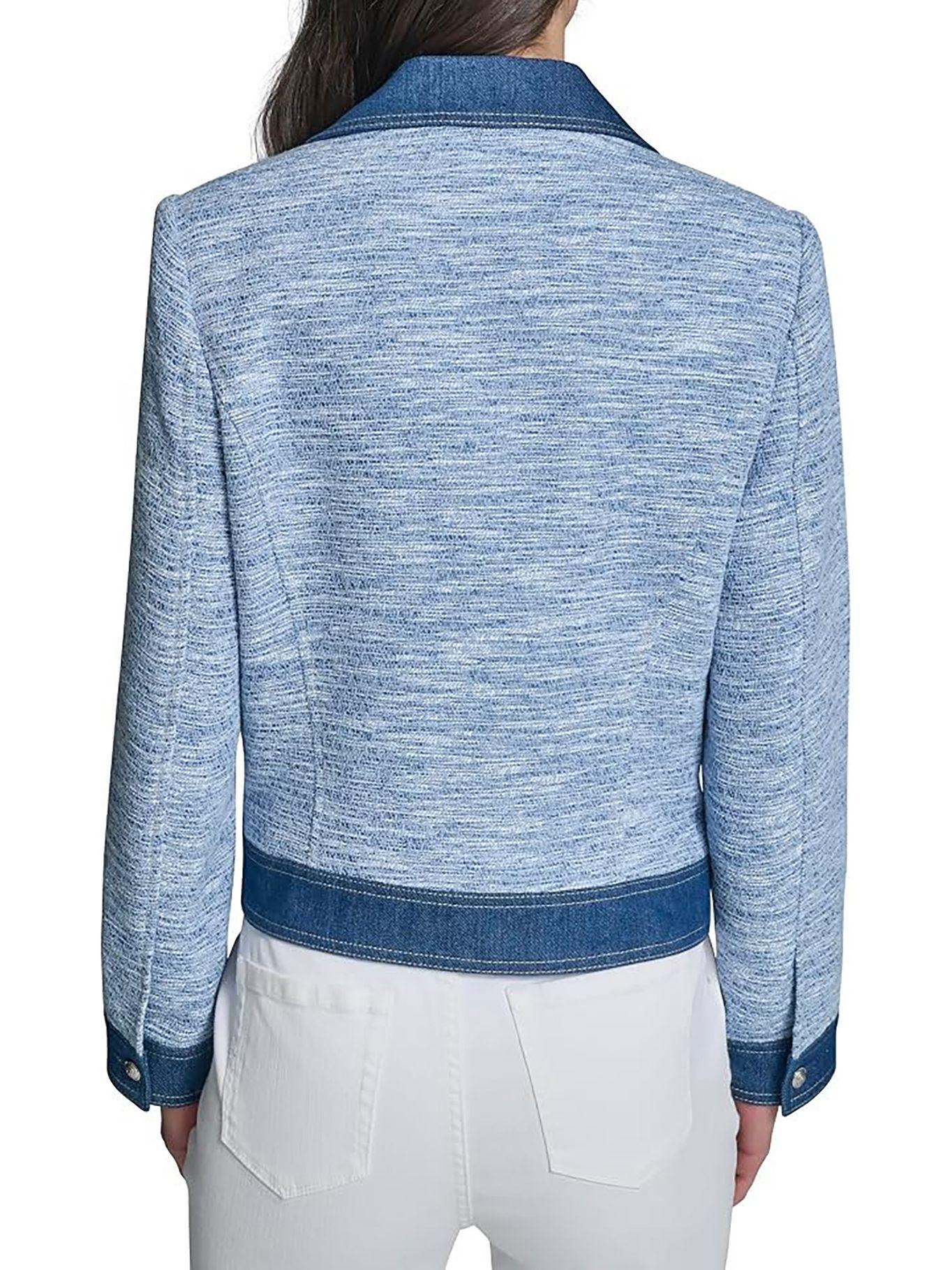 Chaqueta biker tweed denim Celeste Karl Lagerfeld-4