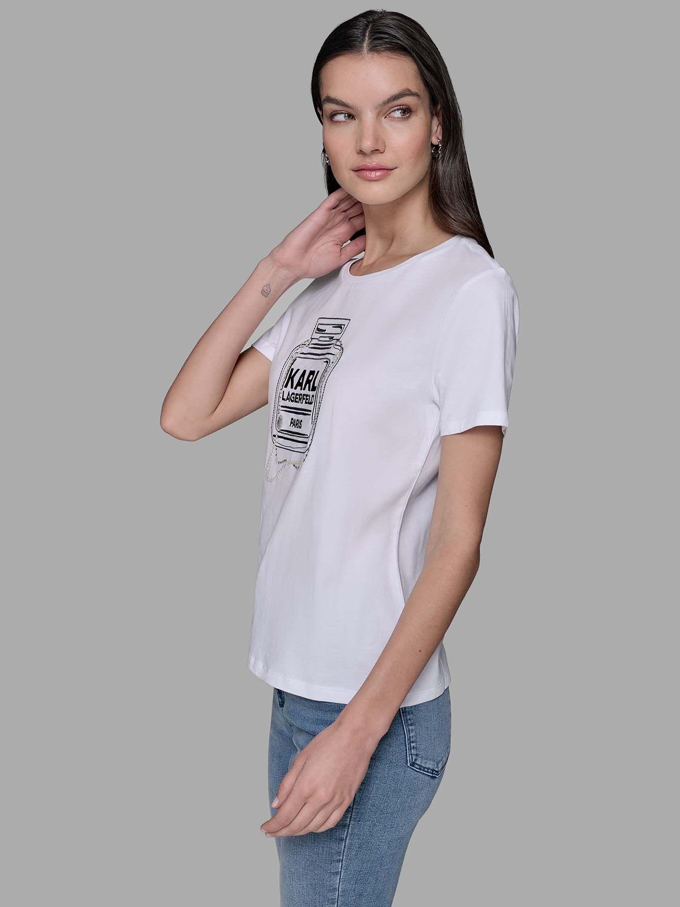 Polera estampado -perfume Karl Blanco Karl Lagerfeld-3