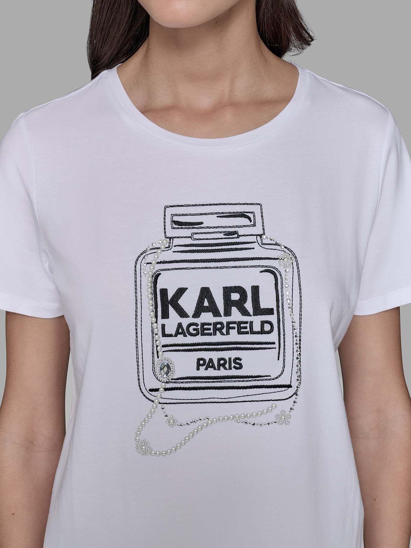 Polera estampado -perfume Karl Blanco Karl Lagerfeld-4
